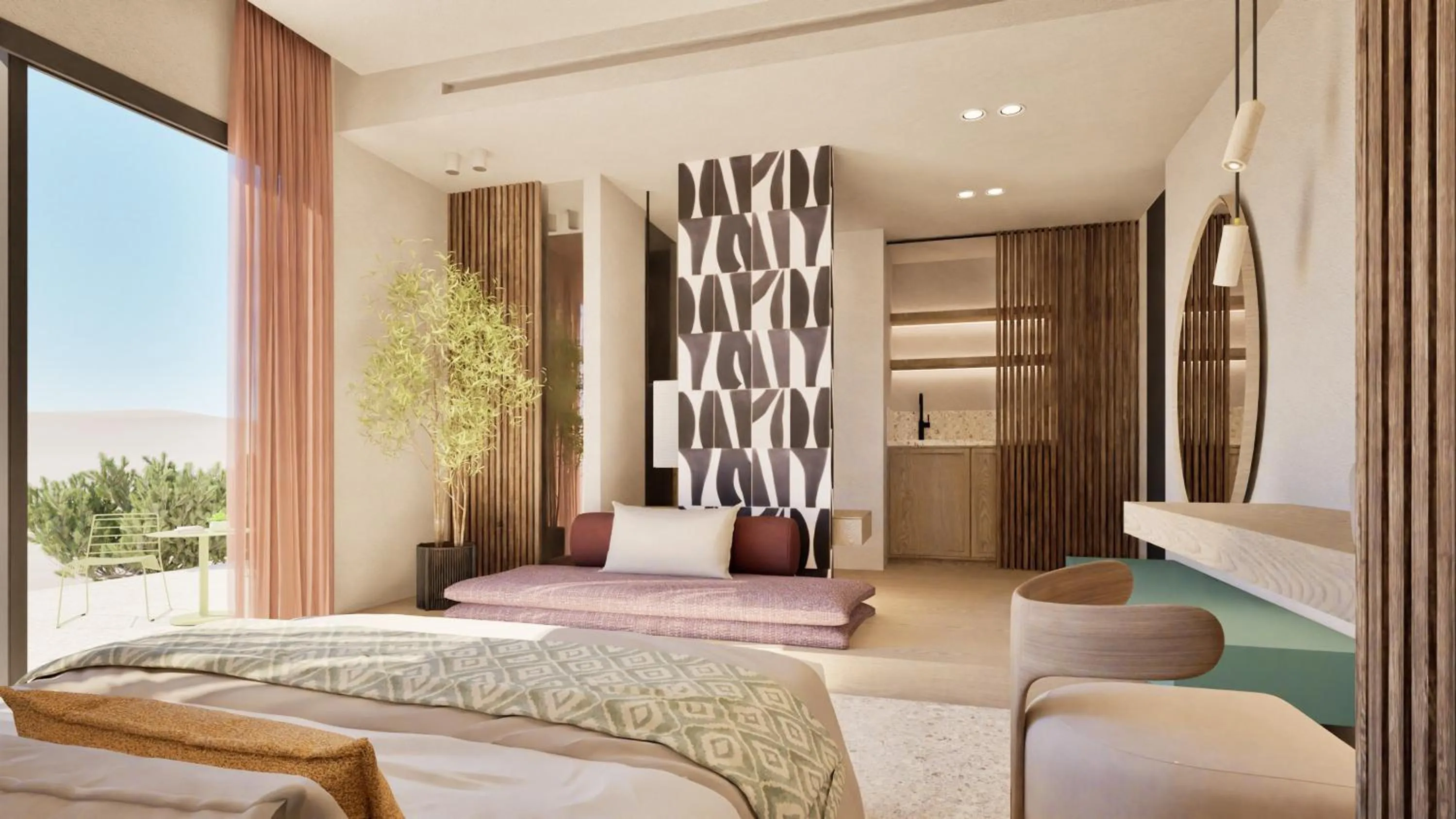 Kitchen or kitchenette in Pefkos Beach Studios & Apartments