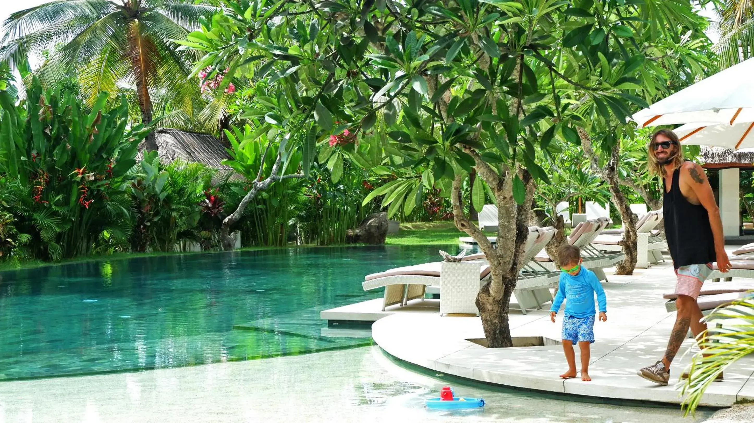 Pool view in Jivana Resort Pool view in Jivana Resort