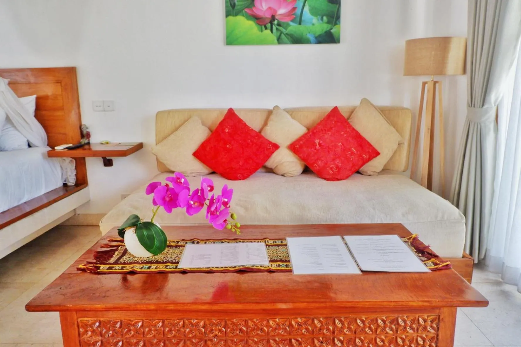 Seating area, Bed in Jivana Resort