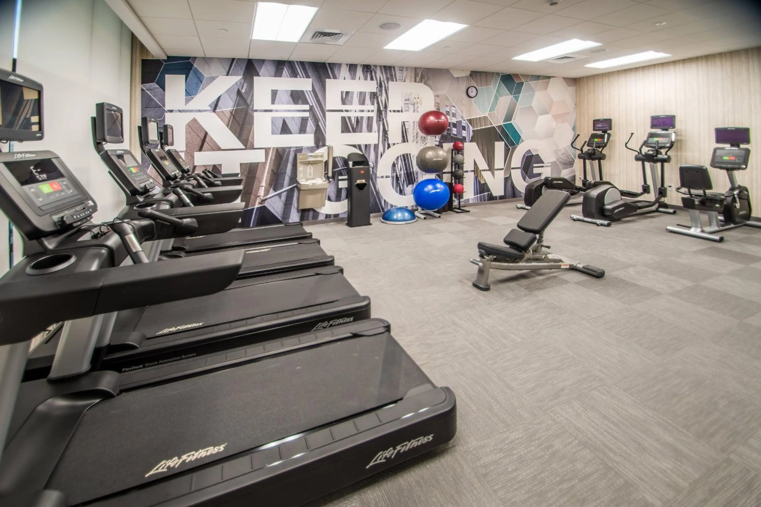 Fitness centre/facilities in SpringHill Suites by Marriott Fayetteville Fort Bragg