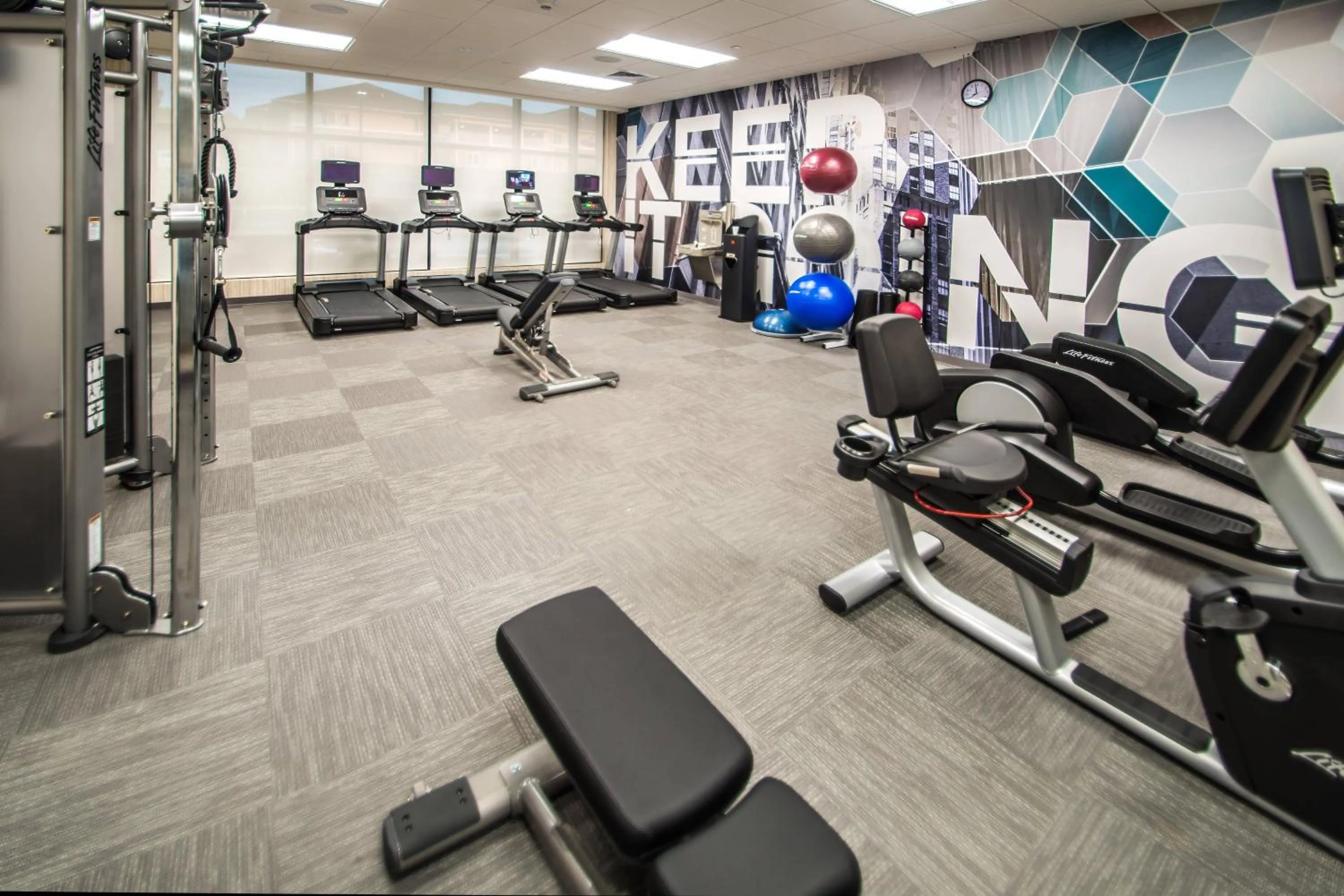 Fitness centre/facilities in SpringHill Suites by Marriott Fayetteville Fort Bragg