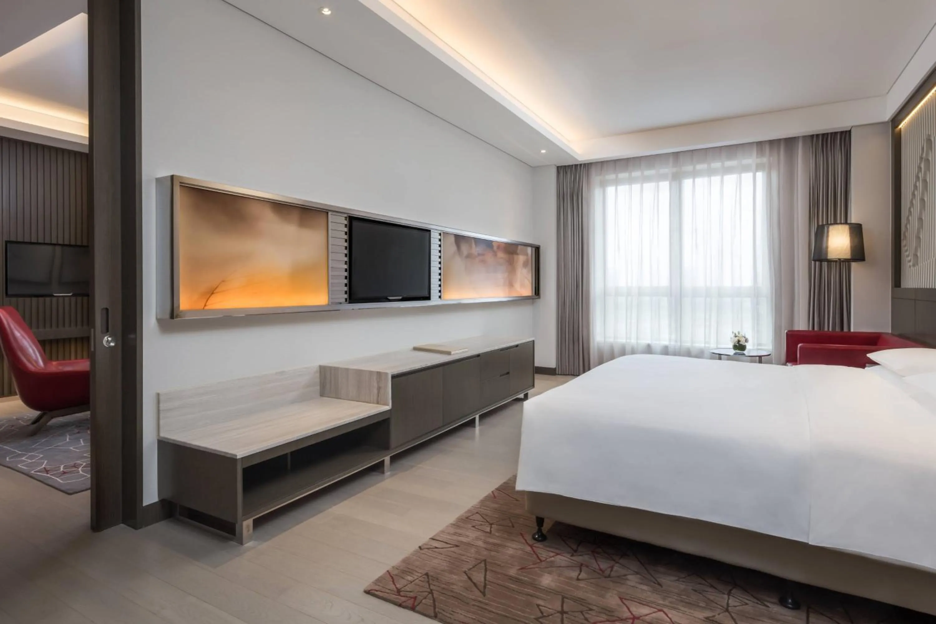 Bedroom, Bed in Courtyard by Marriott Tianjin Hongqiao