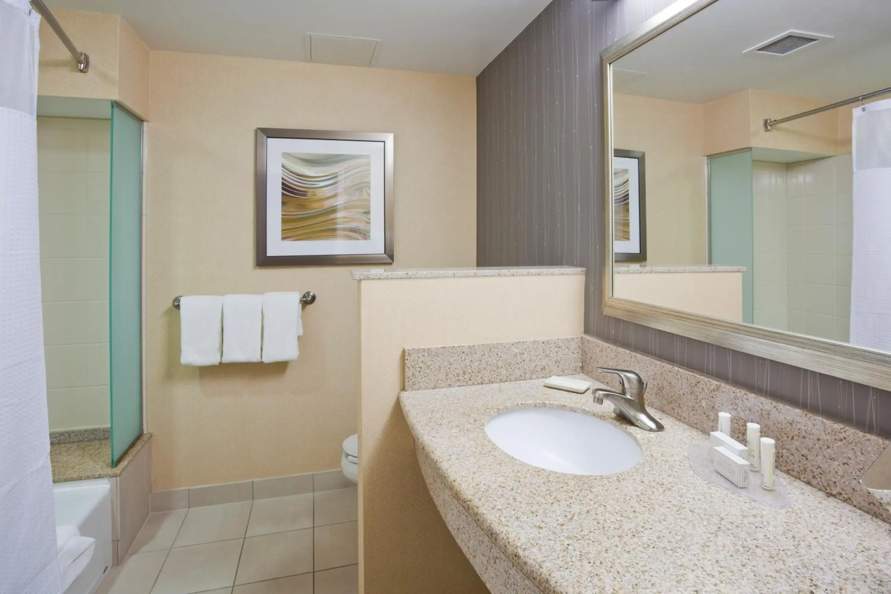 Queen Room with Two Queen Beds and Adapted Tub - Mobility and Hearing Accessible in Courtyard Rochester Mayo Clinic Area/Saint Marys Queen Room with Two Queen Beds and Adapted Tub - Mobility and Hearing Accessible in Courtyard Rochester Mayo Clinic Area/Saint Marys