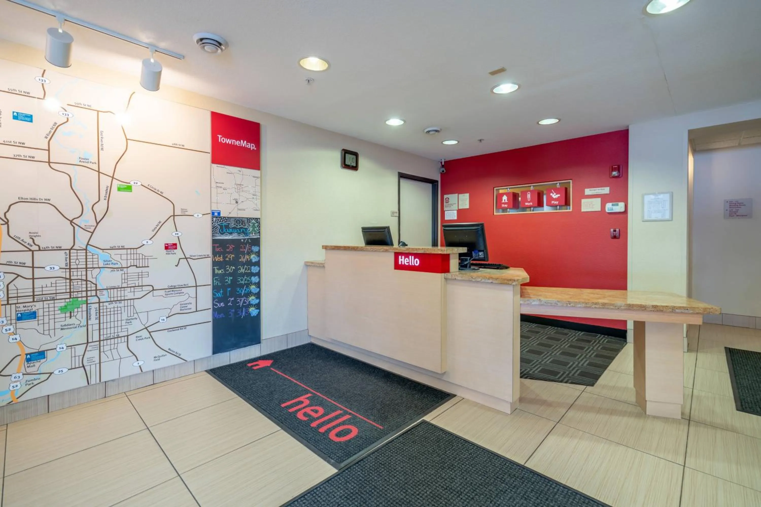 Lobby or reception in TownePlace Suites Rochester