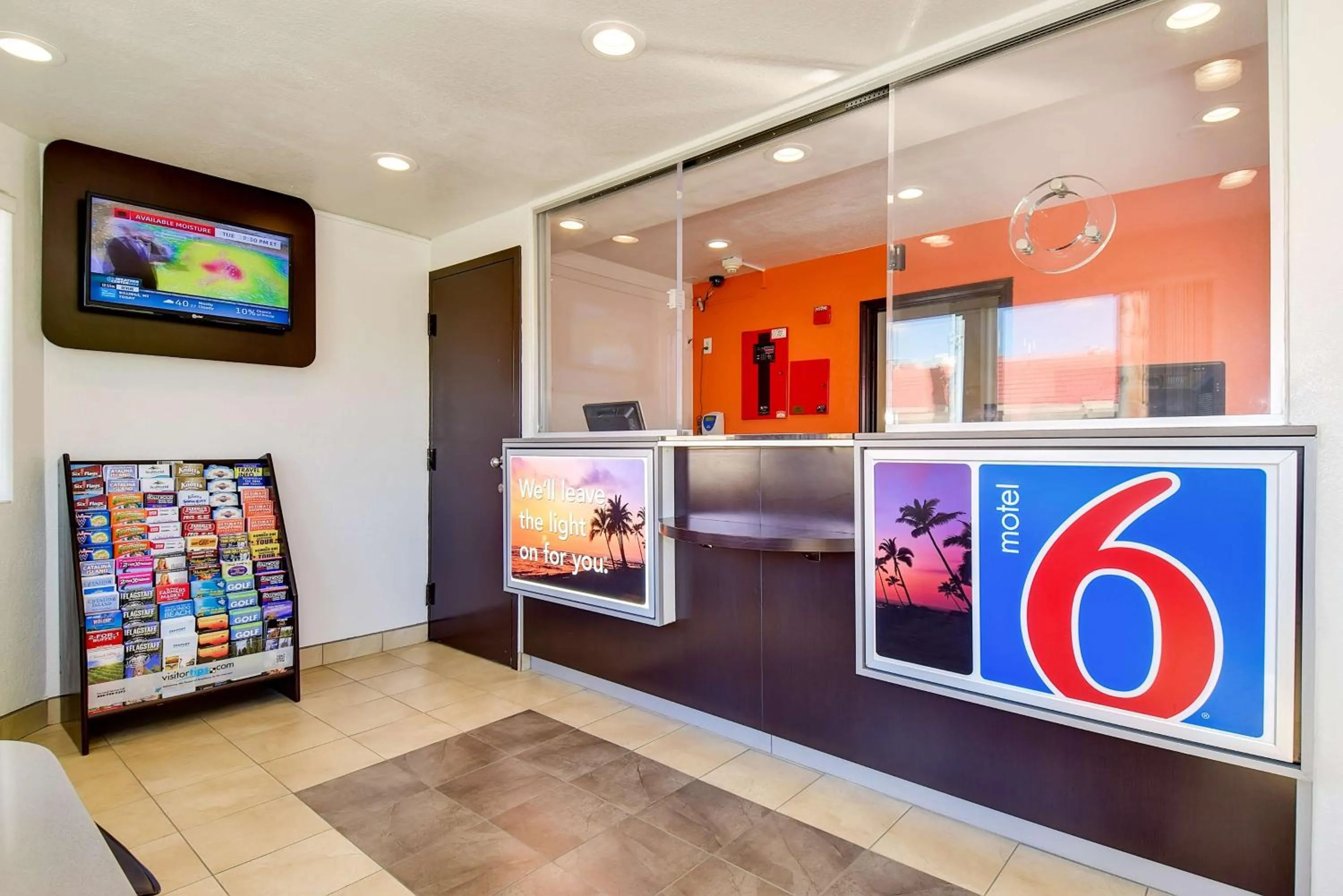 Communal lounge/ TV room in Motel 6-Riverside, CA - South