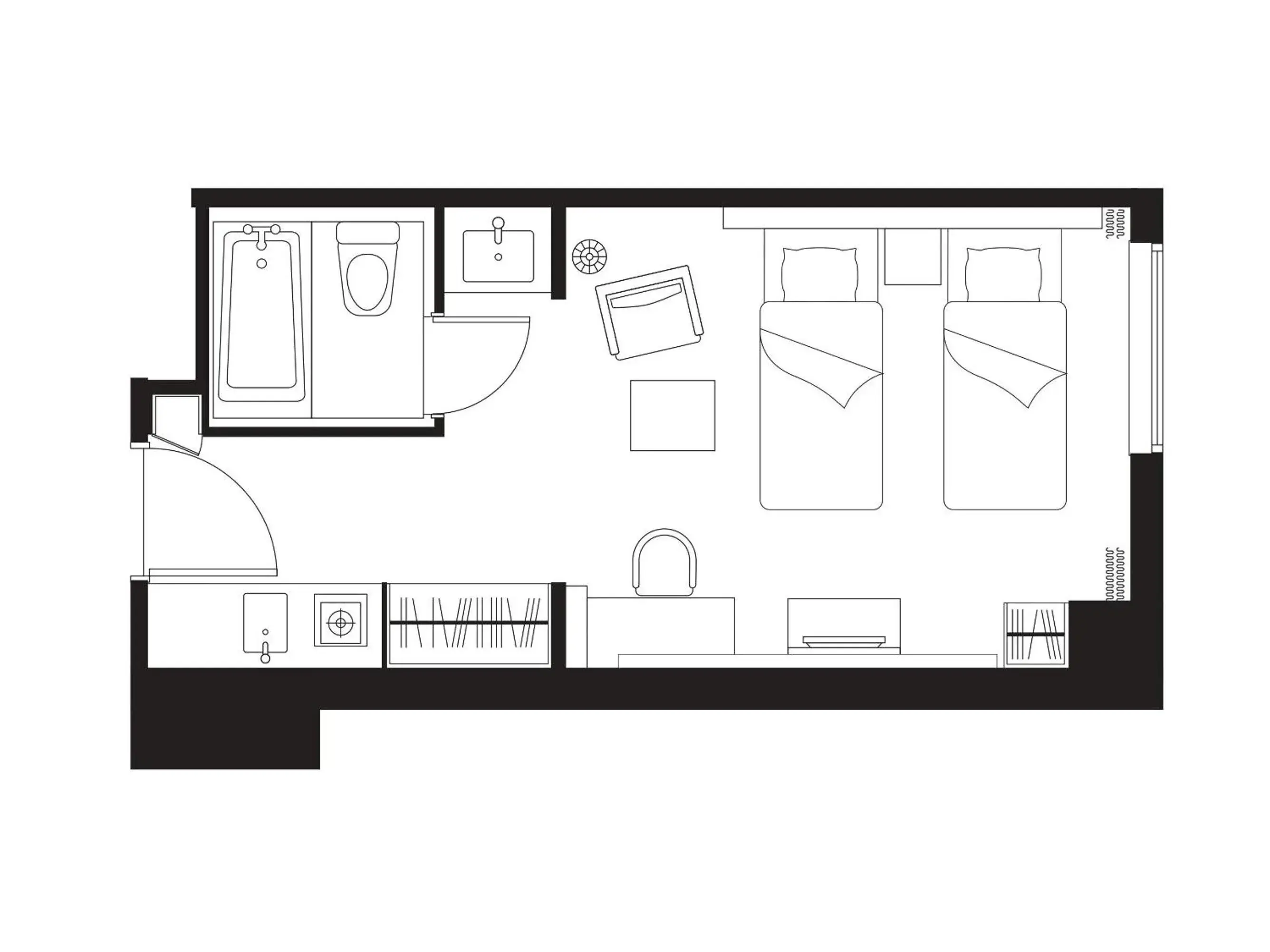 Photo of the whole room in Citadines Shinjuku Tokyo Photo of the whole room in Citadines Shinjuku Tokyo