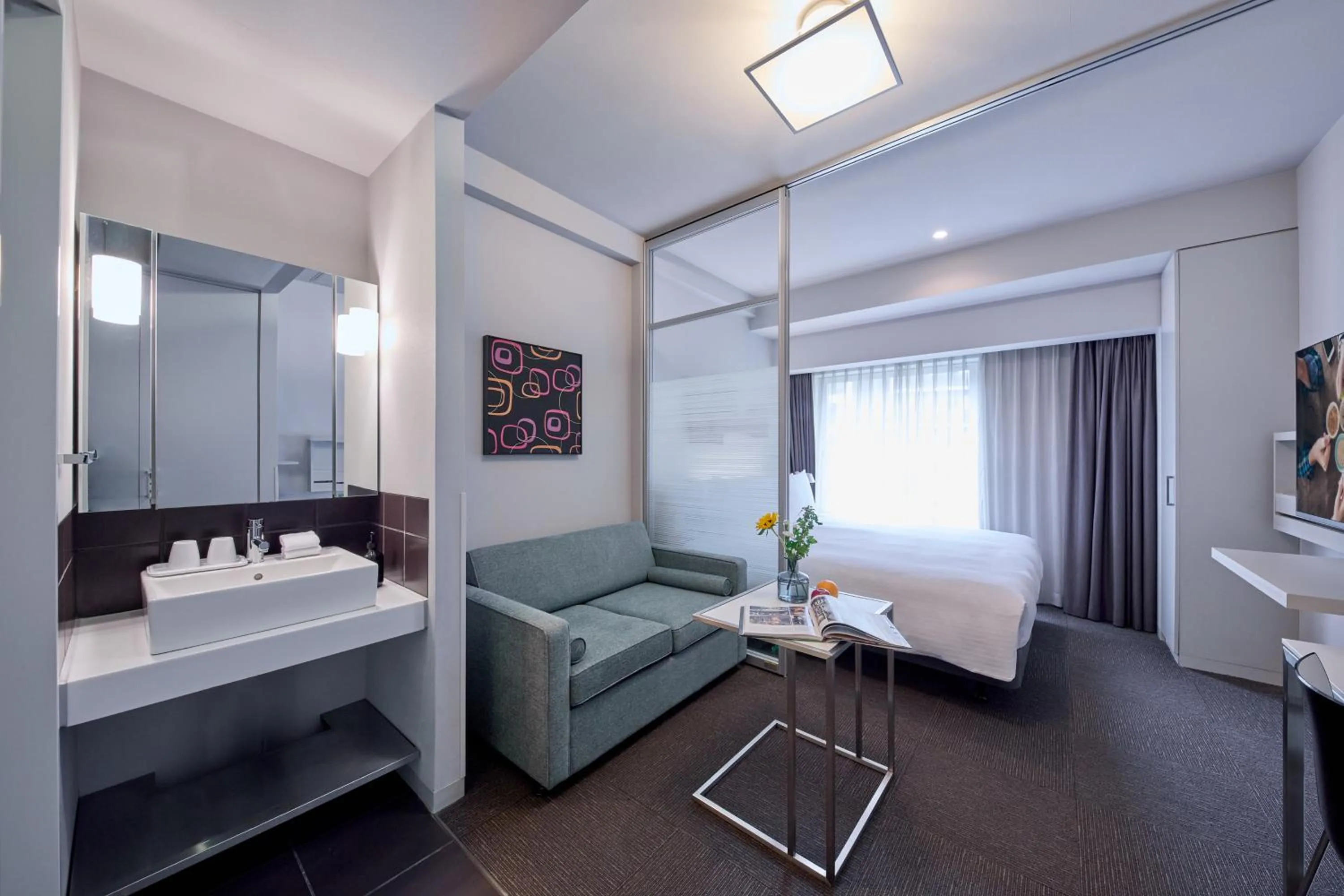 Photo of the whole room, Bed in Citadines Shinjuku Tokyo