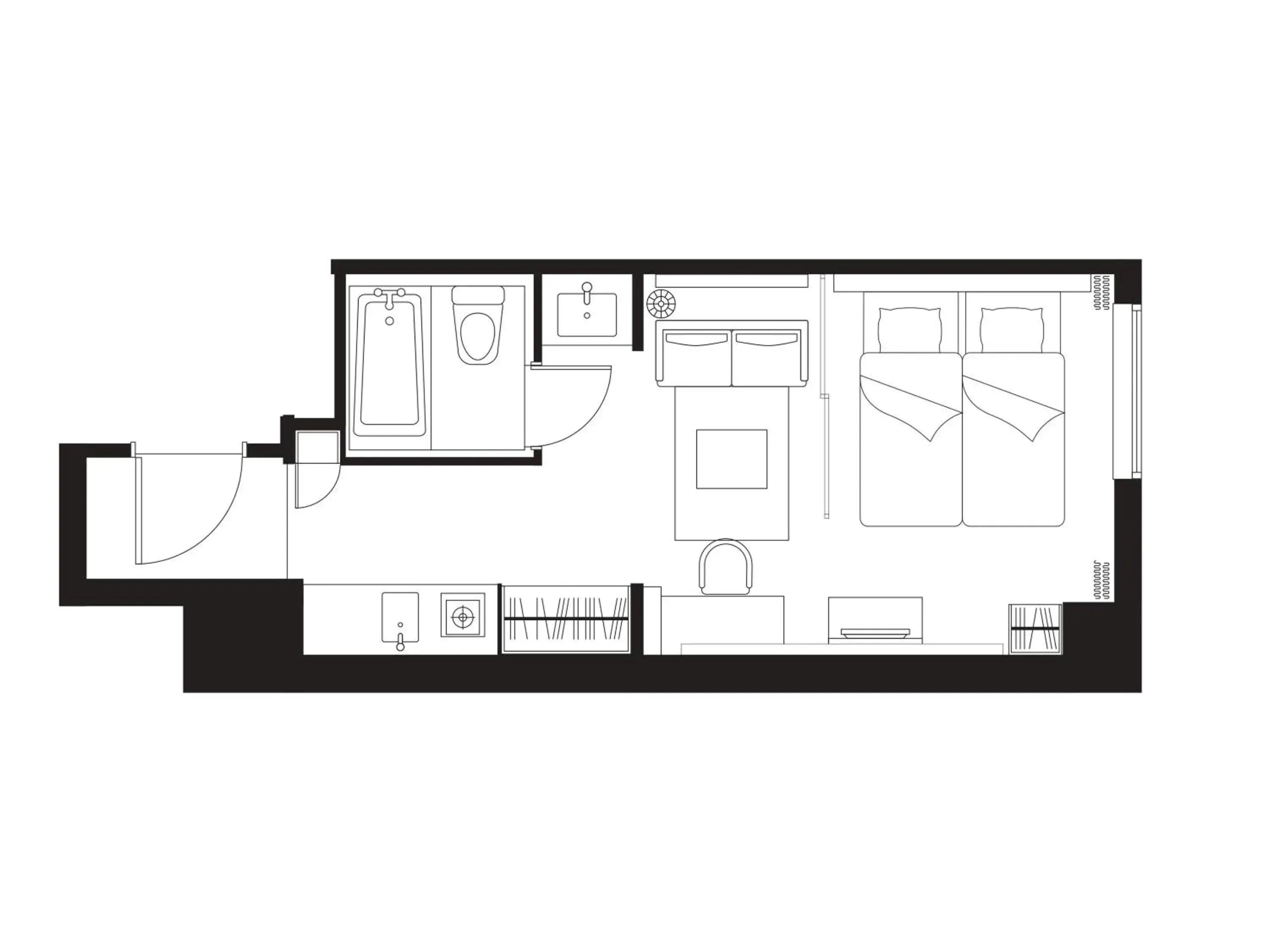 Photo of the whole room in Citadines Shinjuku Tokyo Photo of the whole room in Citadines Shinjuku Tokyo
