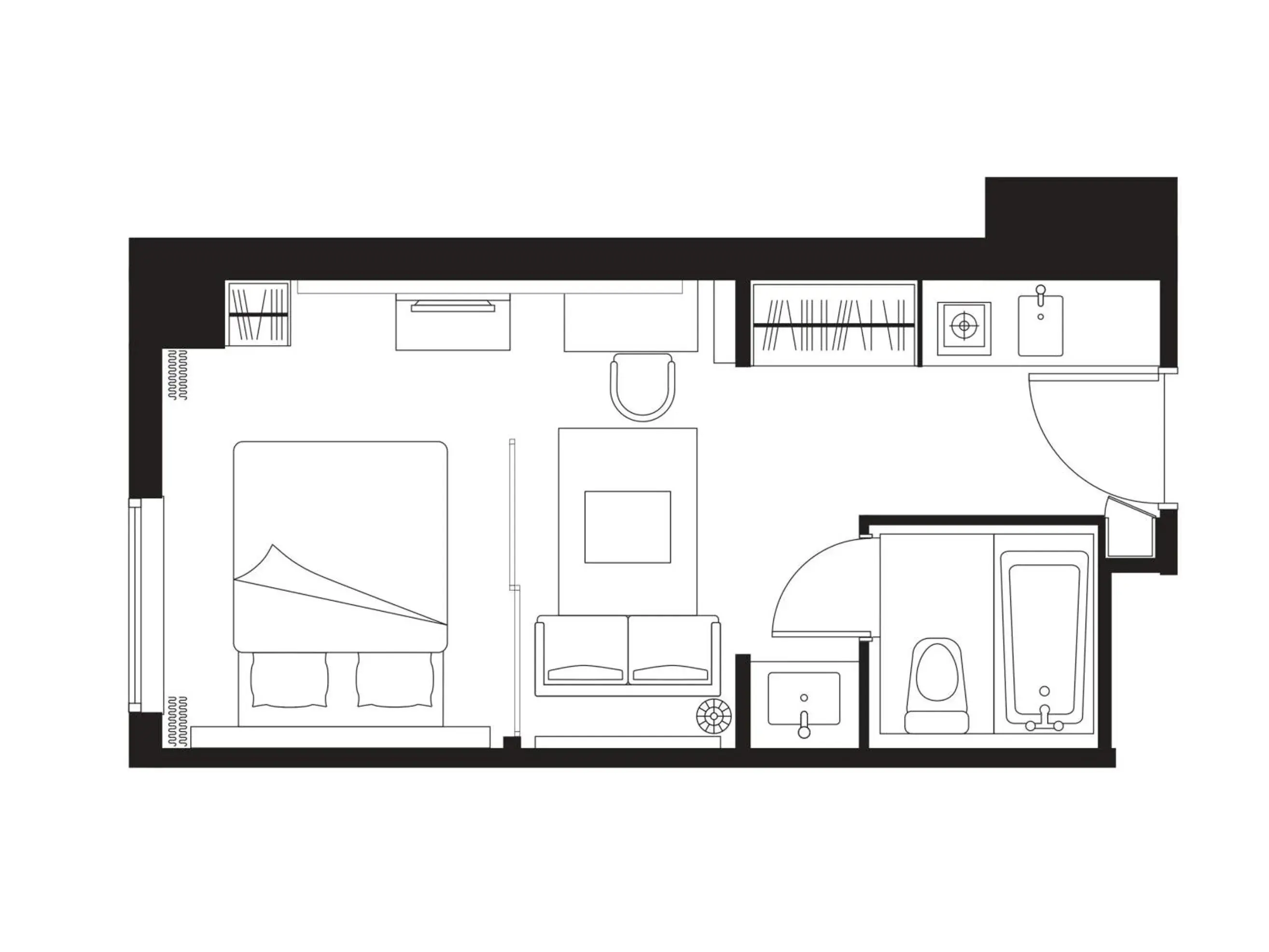Photo of the whole room in Citadines Shinjuku Tokyo Photo of the whole room in Citadines Shinjuku Tokyo