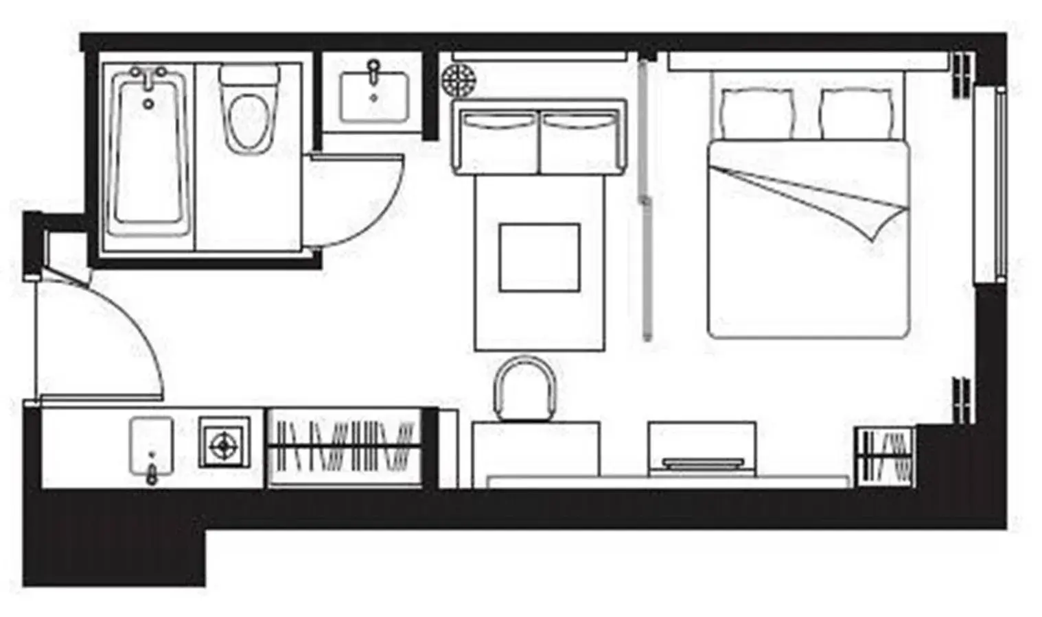 Photo of the whole room in Citadines Shinjuku Tokyo Photo of the whole room in Citadines Shinjuku Tokyo