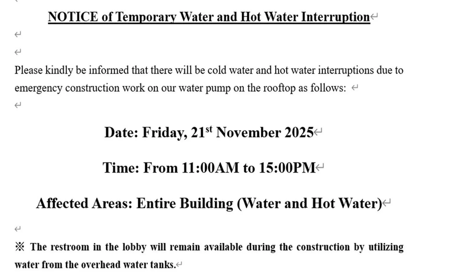 Area and facilities in Citadines Shinjuku Tokyo