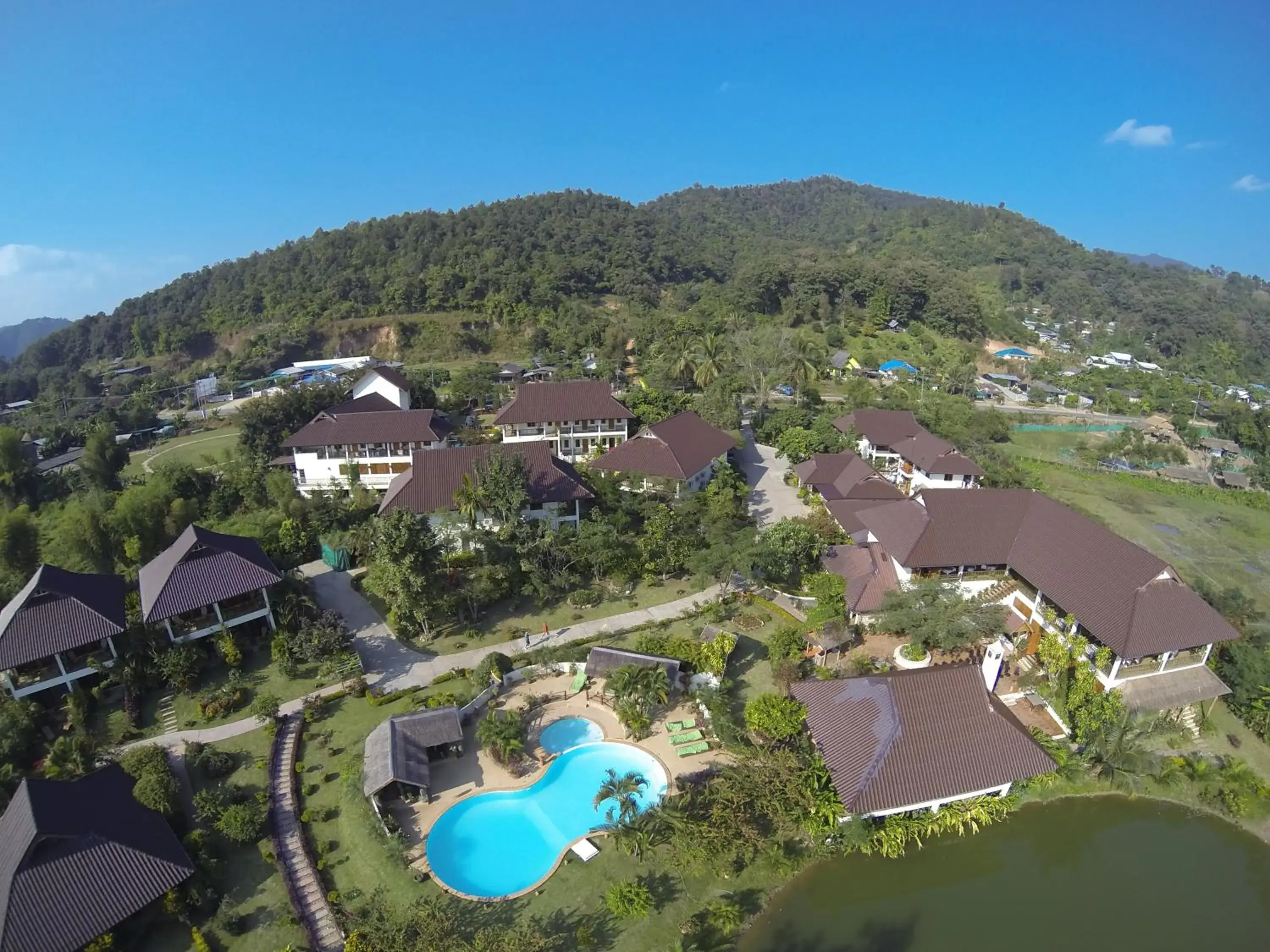 Bird's eye view in Maekok River Village Resort Bird's eye view in Maekok River Village Resort