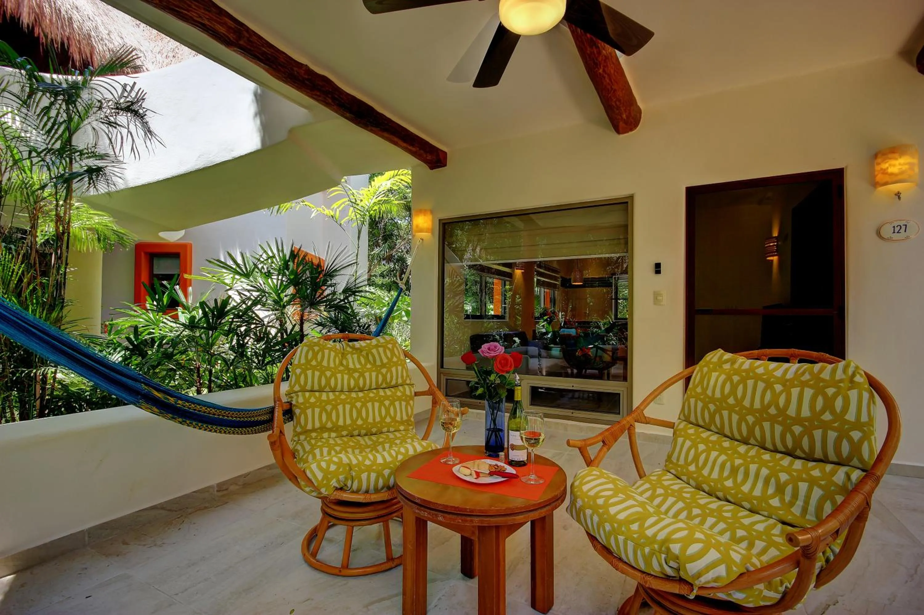 Seating area in Riviera Maya Suites