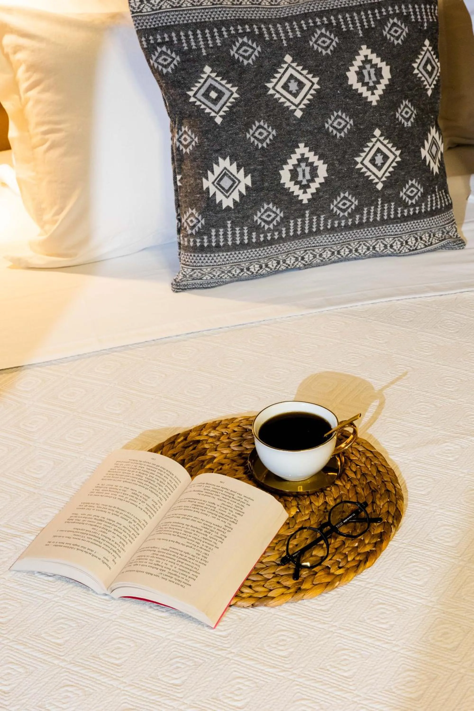 Decorative detail, Bed in Skiathos Avaton Suites & Villas, Philian Hotels and Resorts