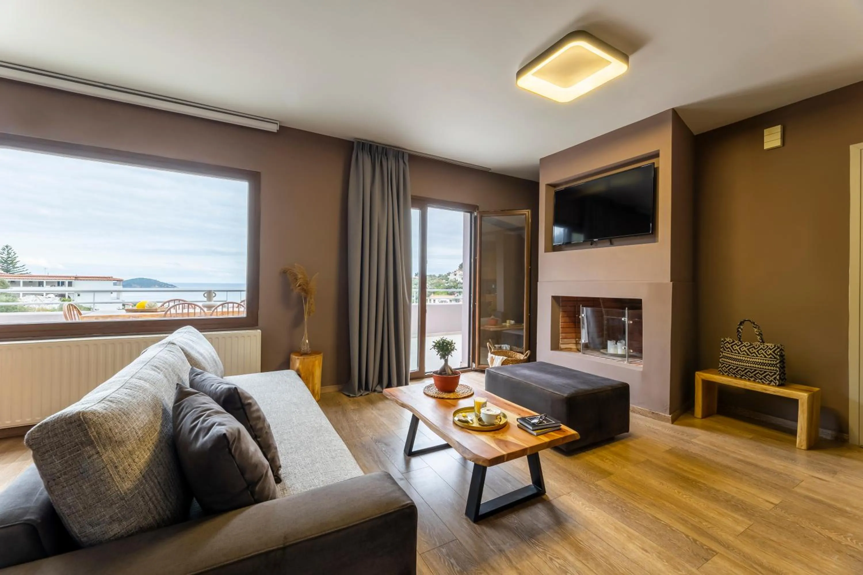 Living room in Skiathos Avaton Suites & Villas, Philian Hotels and Resorts