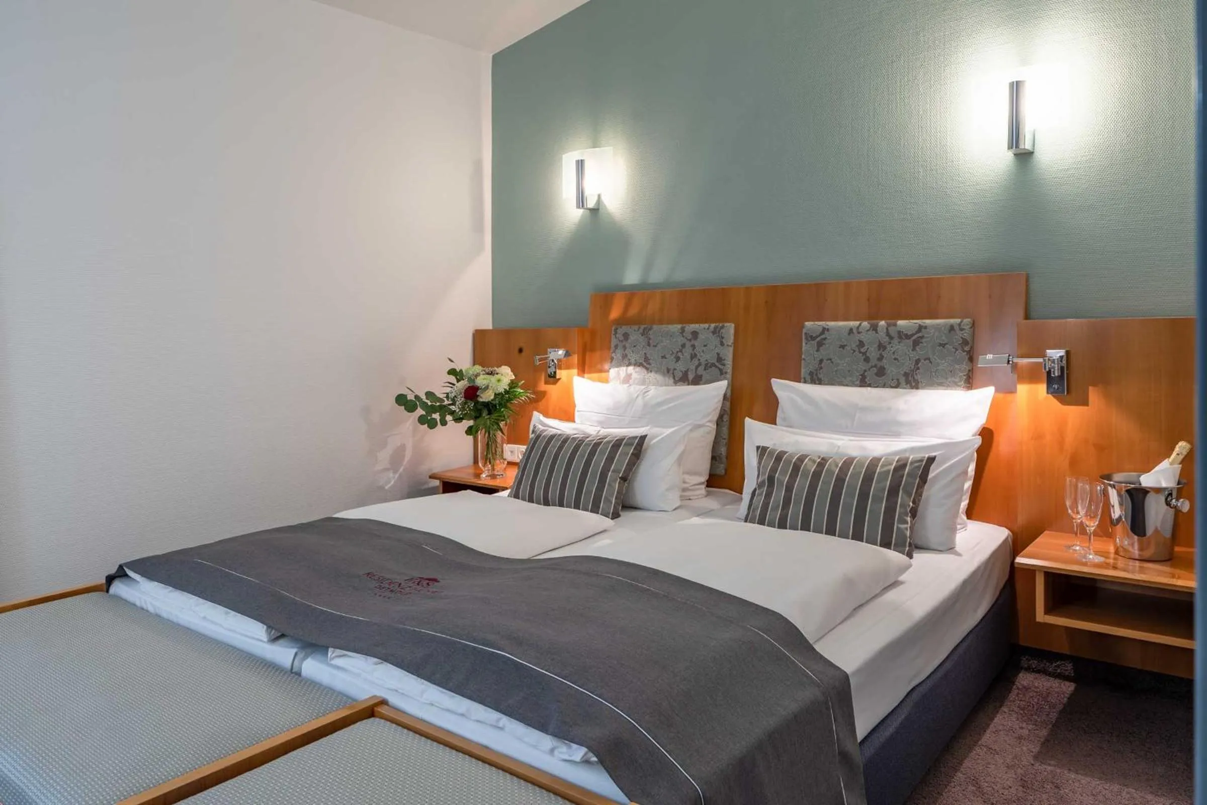 Bed in Residenz Hotel Detmold