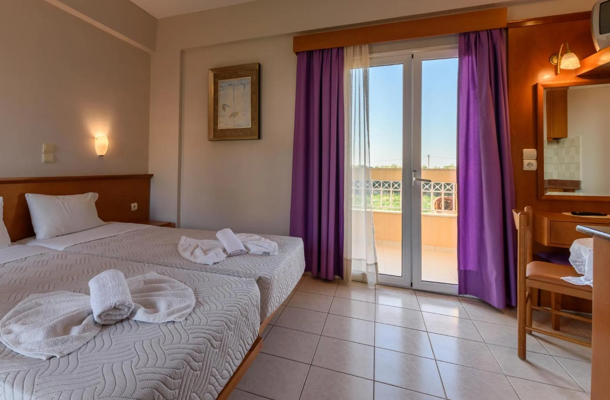 Bed in Danelis Studios & Apartments