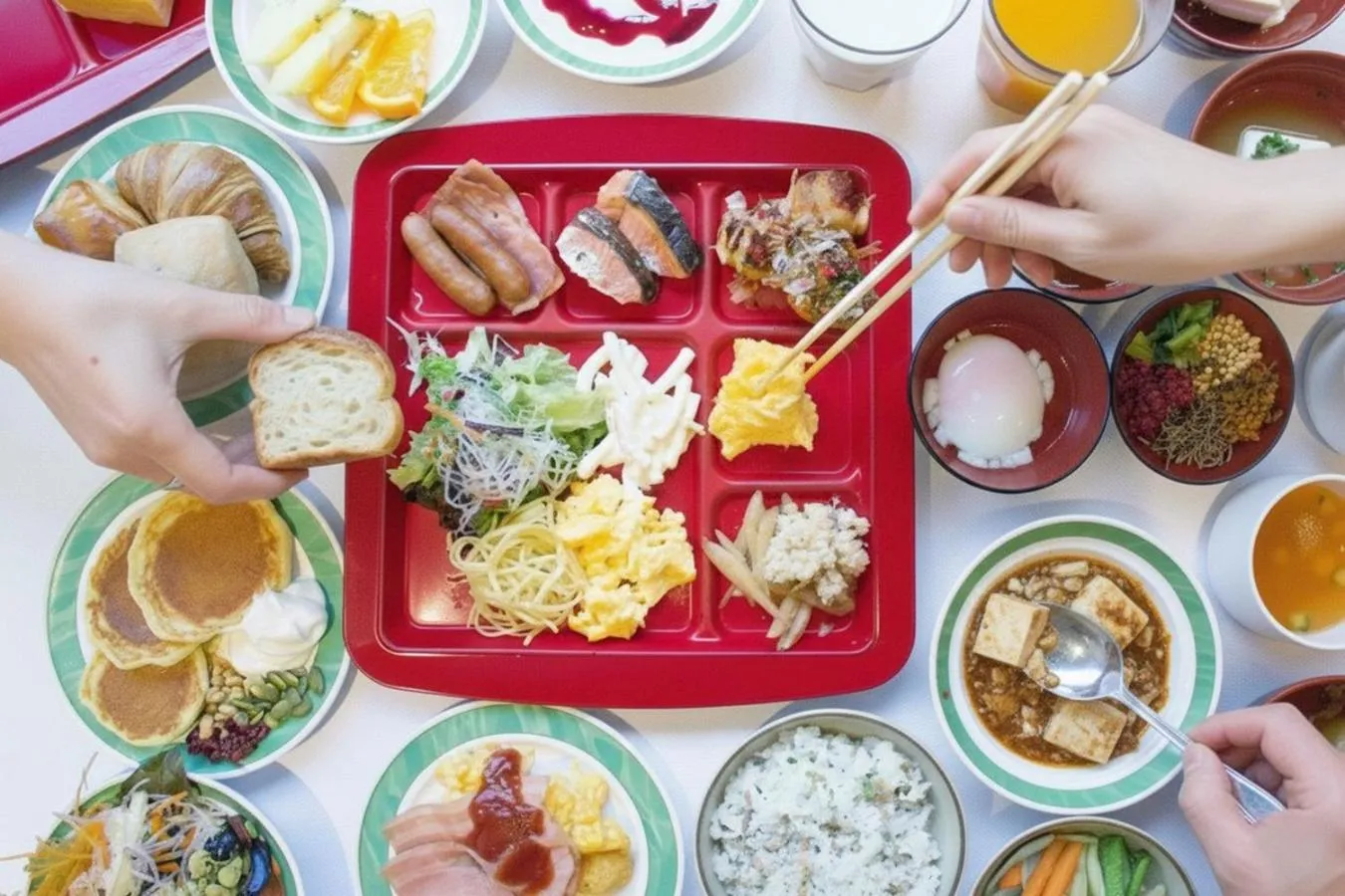 Buffet breakfast in Hearton Hotel Nishi Umeda