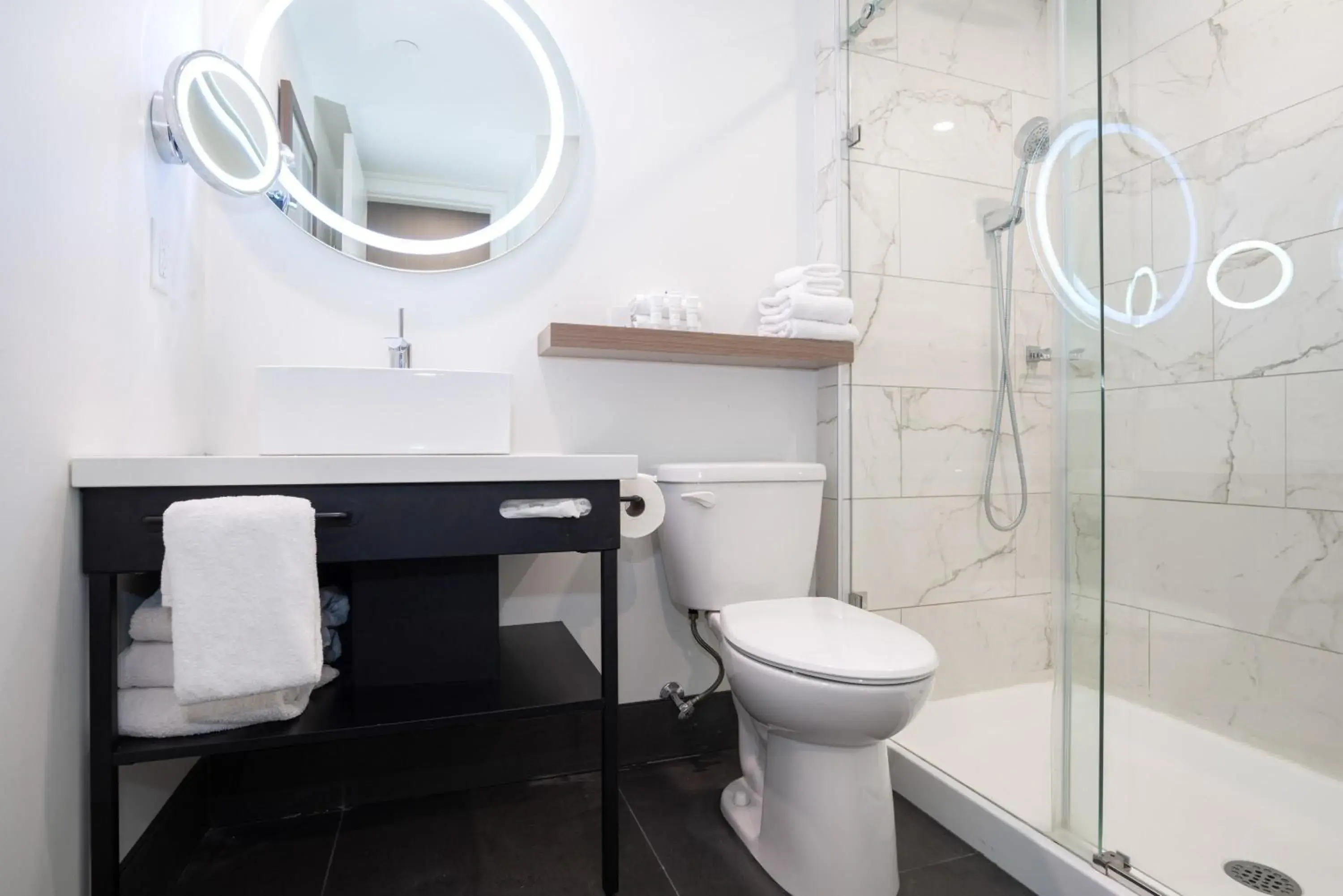 Bathroom in Sandman Signature Calgary Airport Hotel Bathroom in Sandman Signature Calgary Airport Hotel