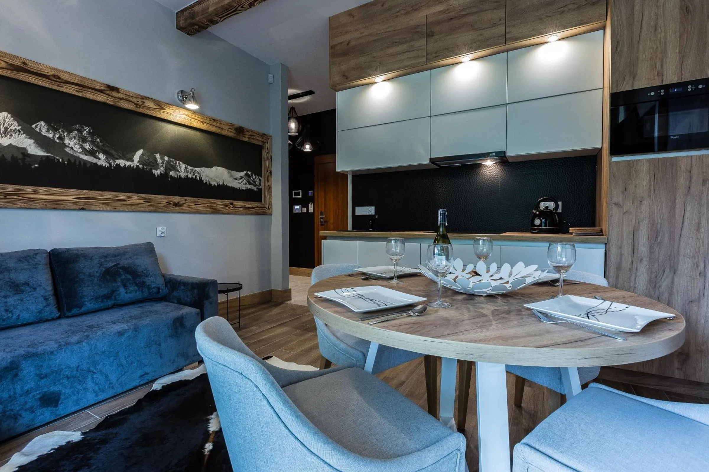 Kitchen or kitchenette in Aparthotel Góralski Spa & Restaurant