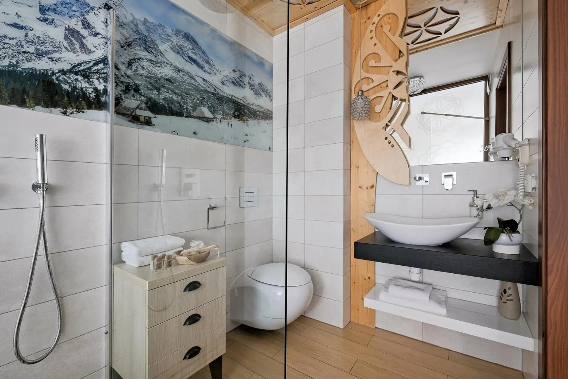 Shower in Aparthotel Góralski Spa & Restaurant
