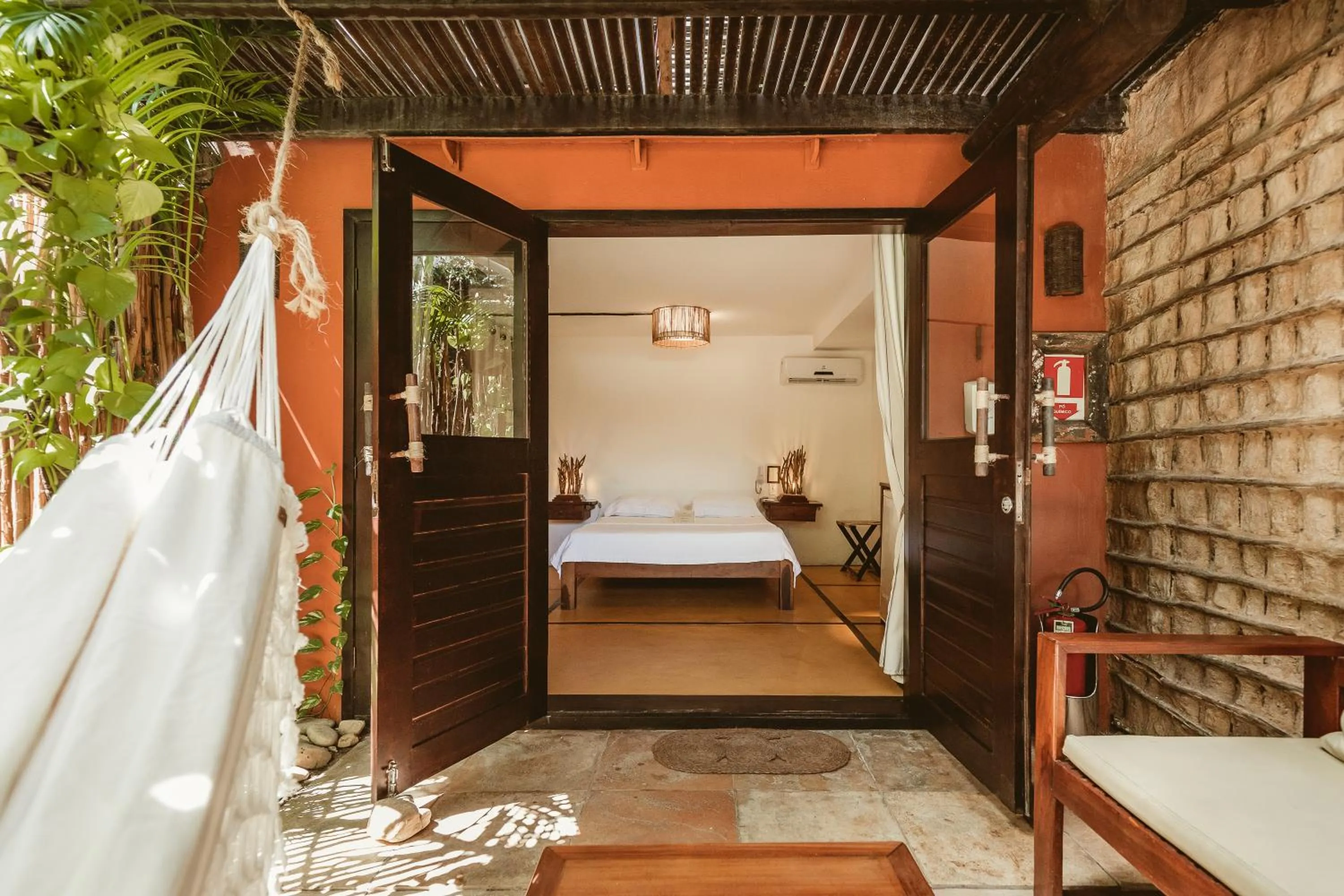 Patio, Bed in Casa na Praia