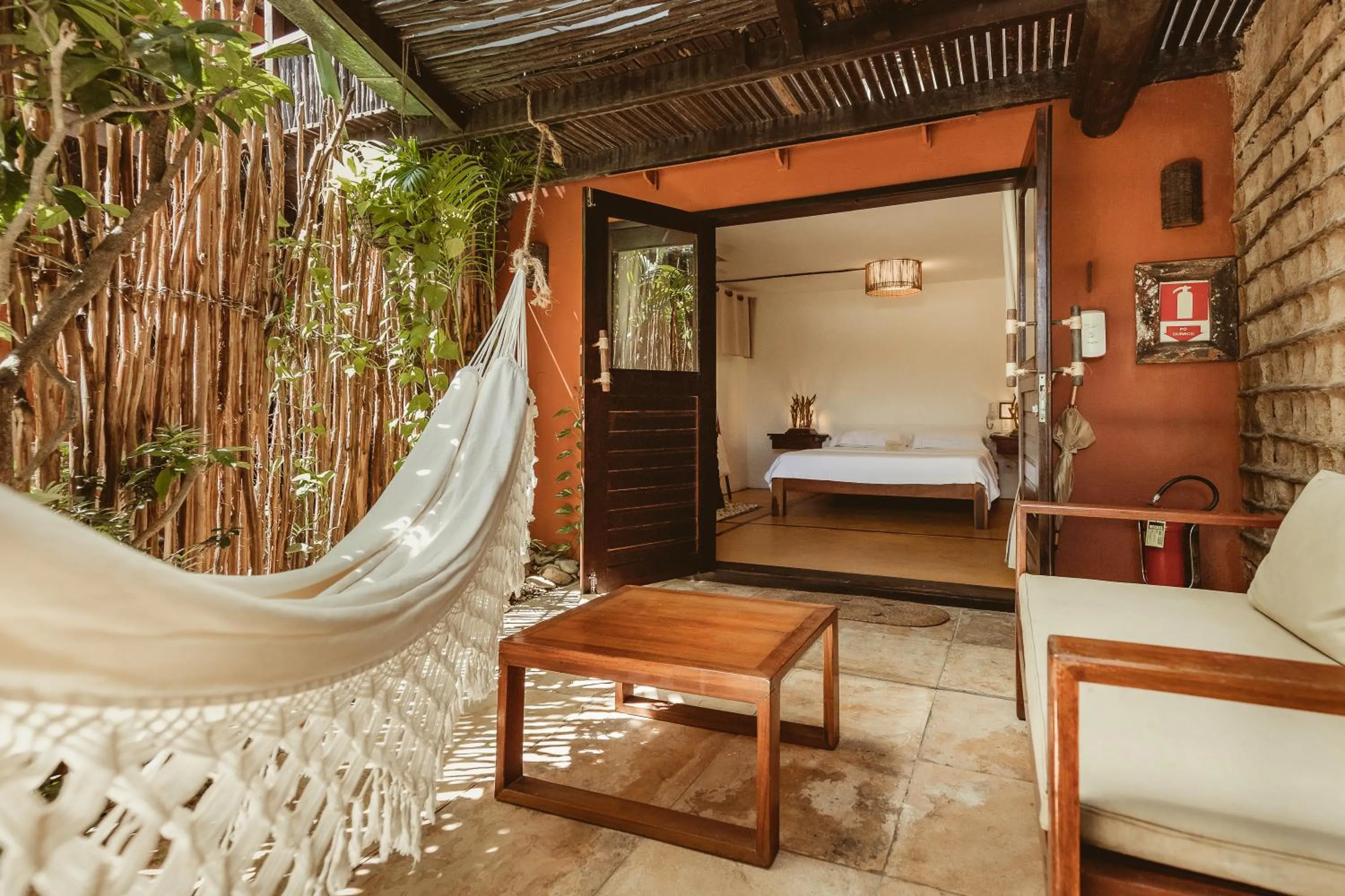 Patio, Bed in Casa na Praia