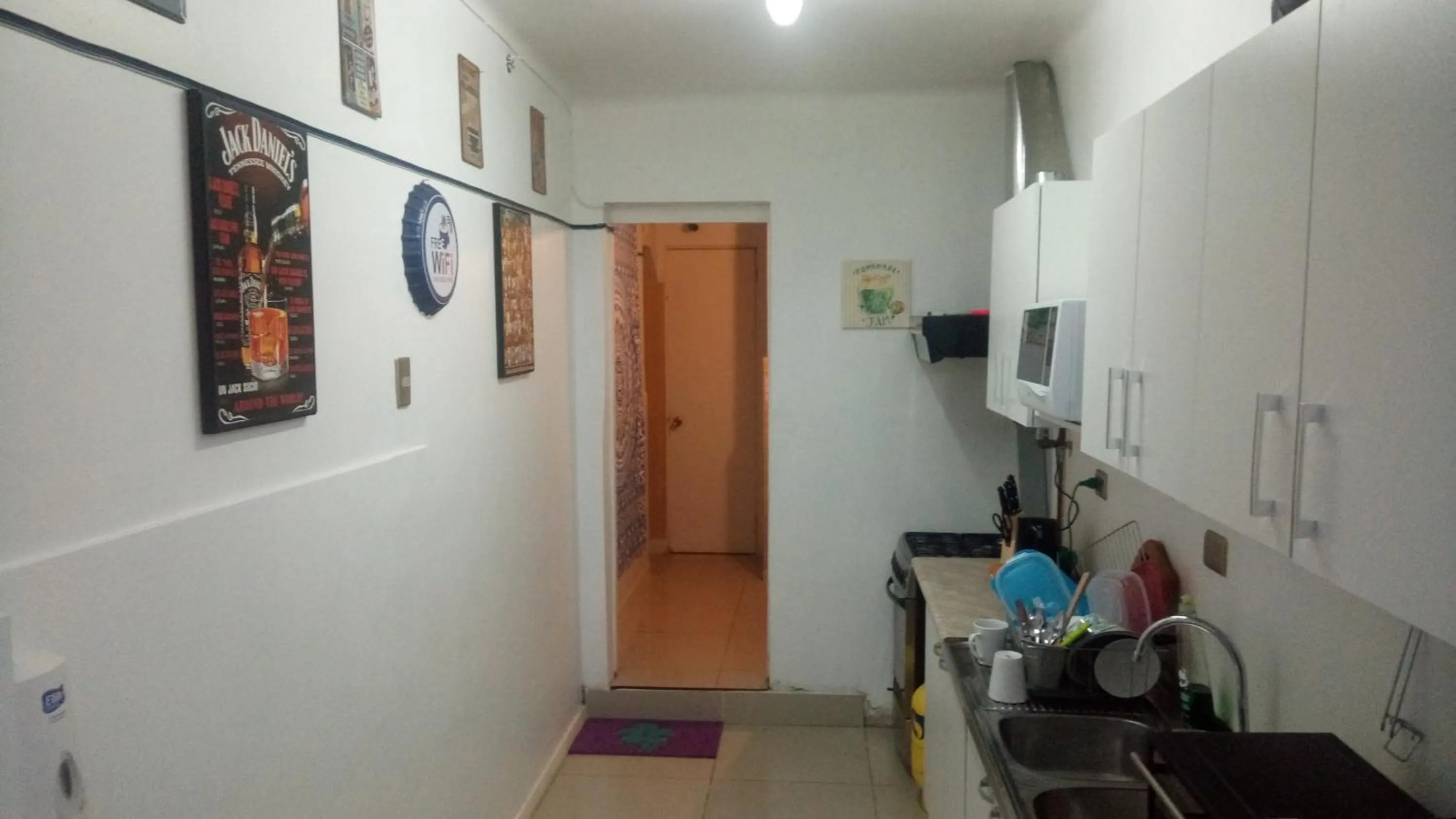 Kitchen or kitchenette in Hostal Los Castaños