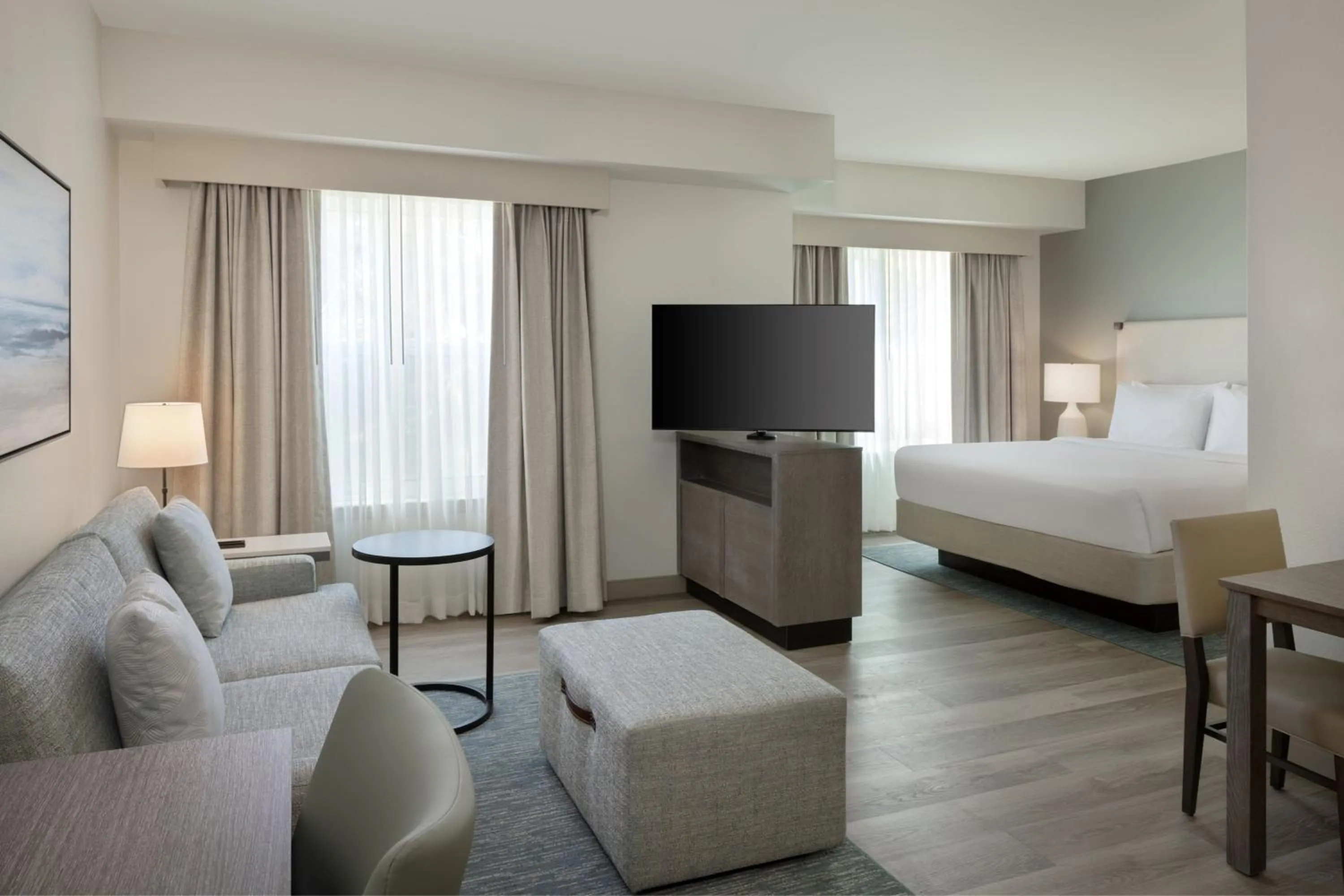 Living room, Bed in Residence Inn Sandestin at Grand Boulevard