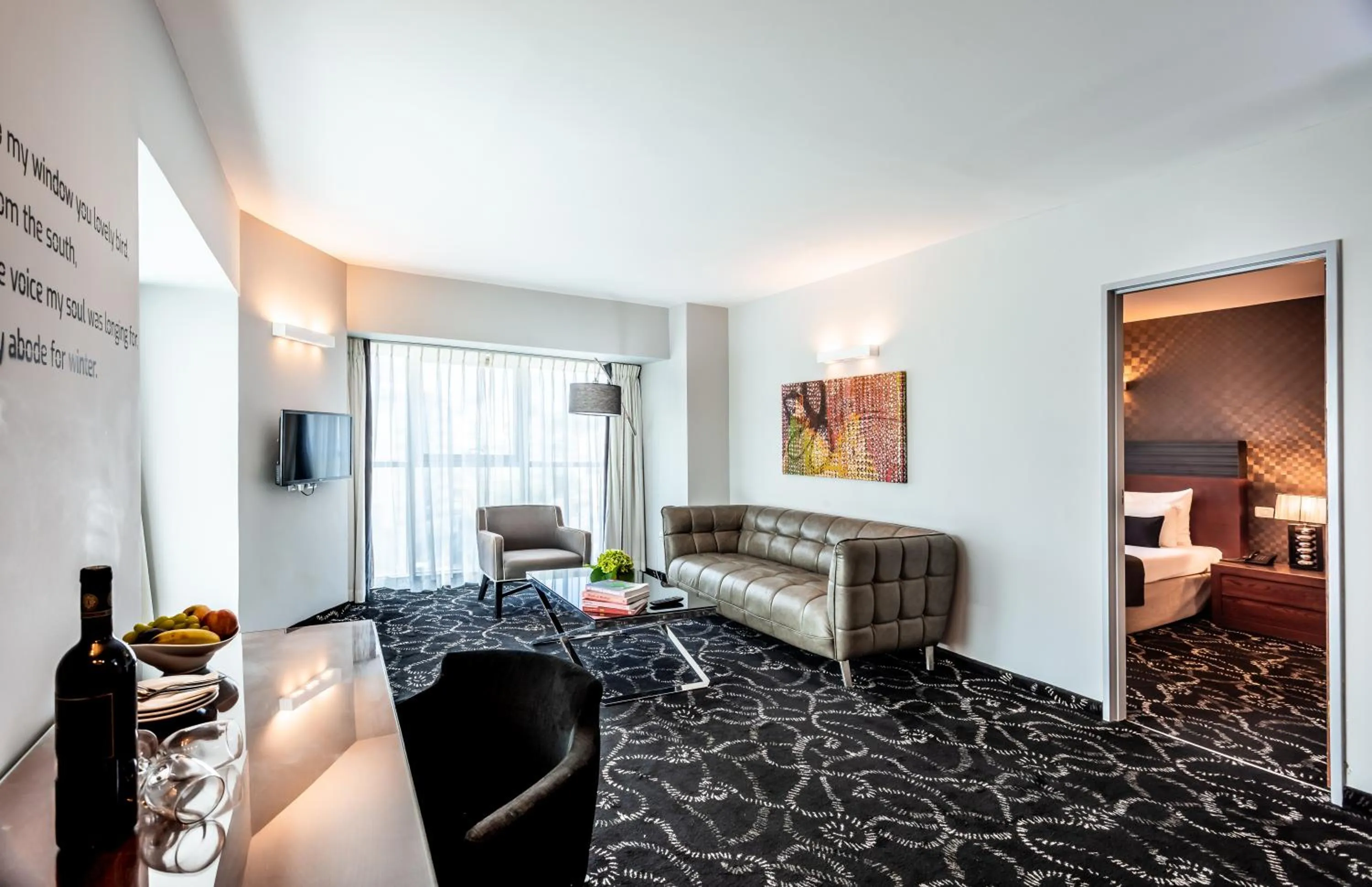 Living room, Bed in Roxon Urban Ramat Gan