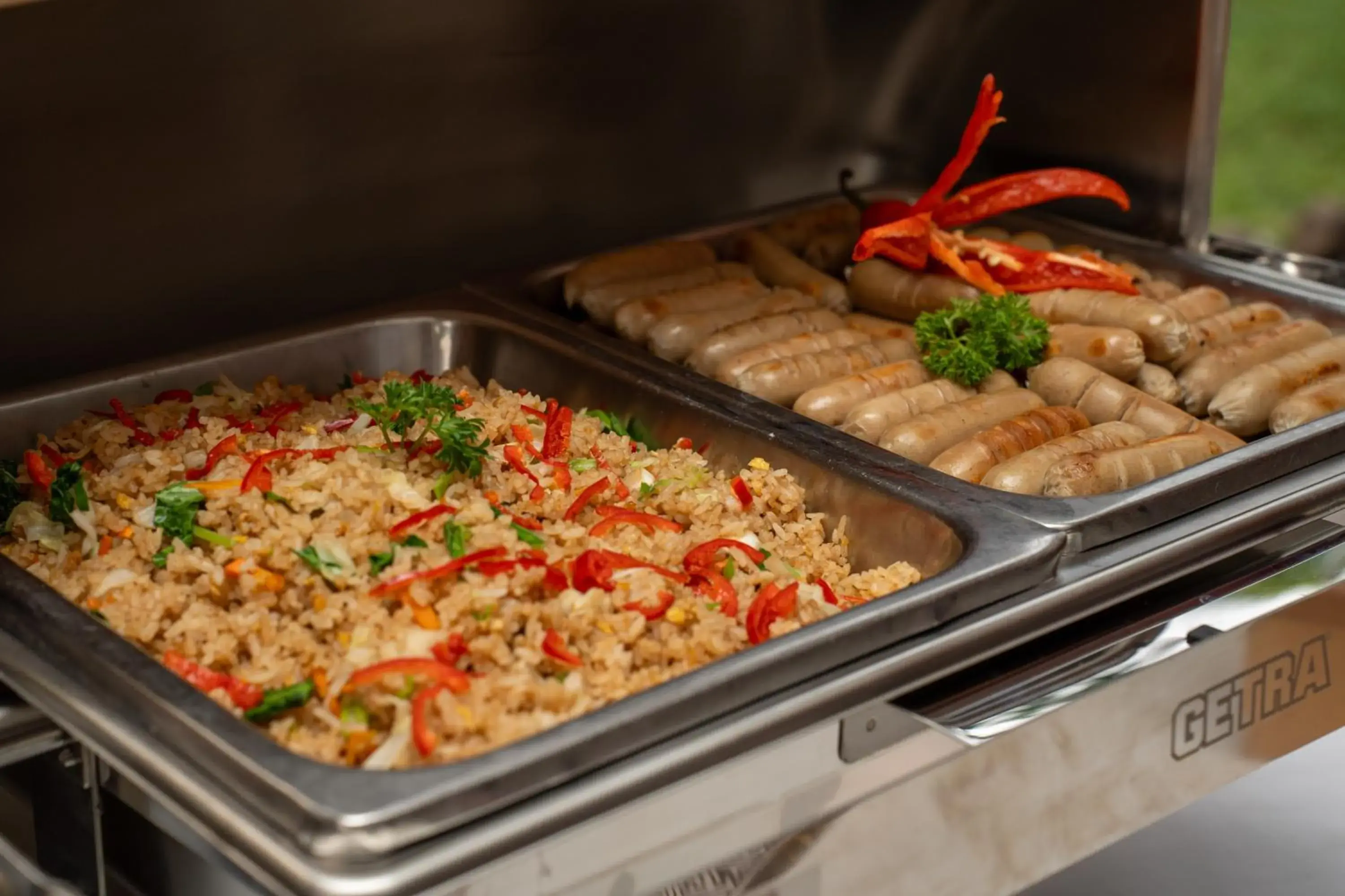 Buffet breakfast in Dewi Sri Hotel Buffet breakfast in Dewi Sri Hotel