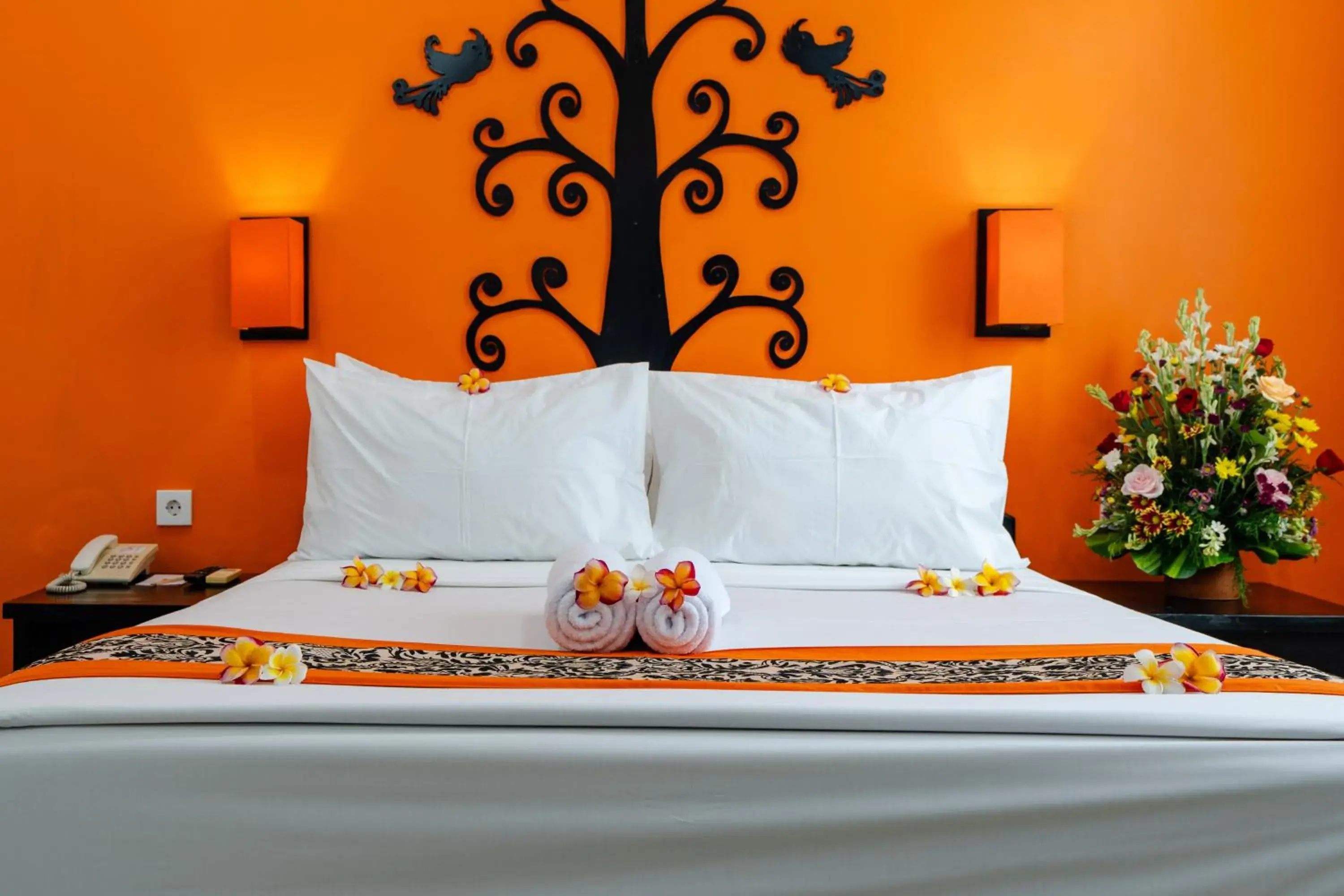 Bed in Dewi Sri Hotel Bed in Dewi Sri Hotel