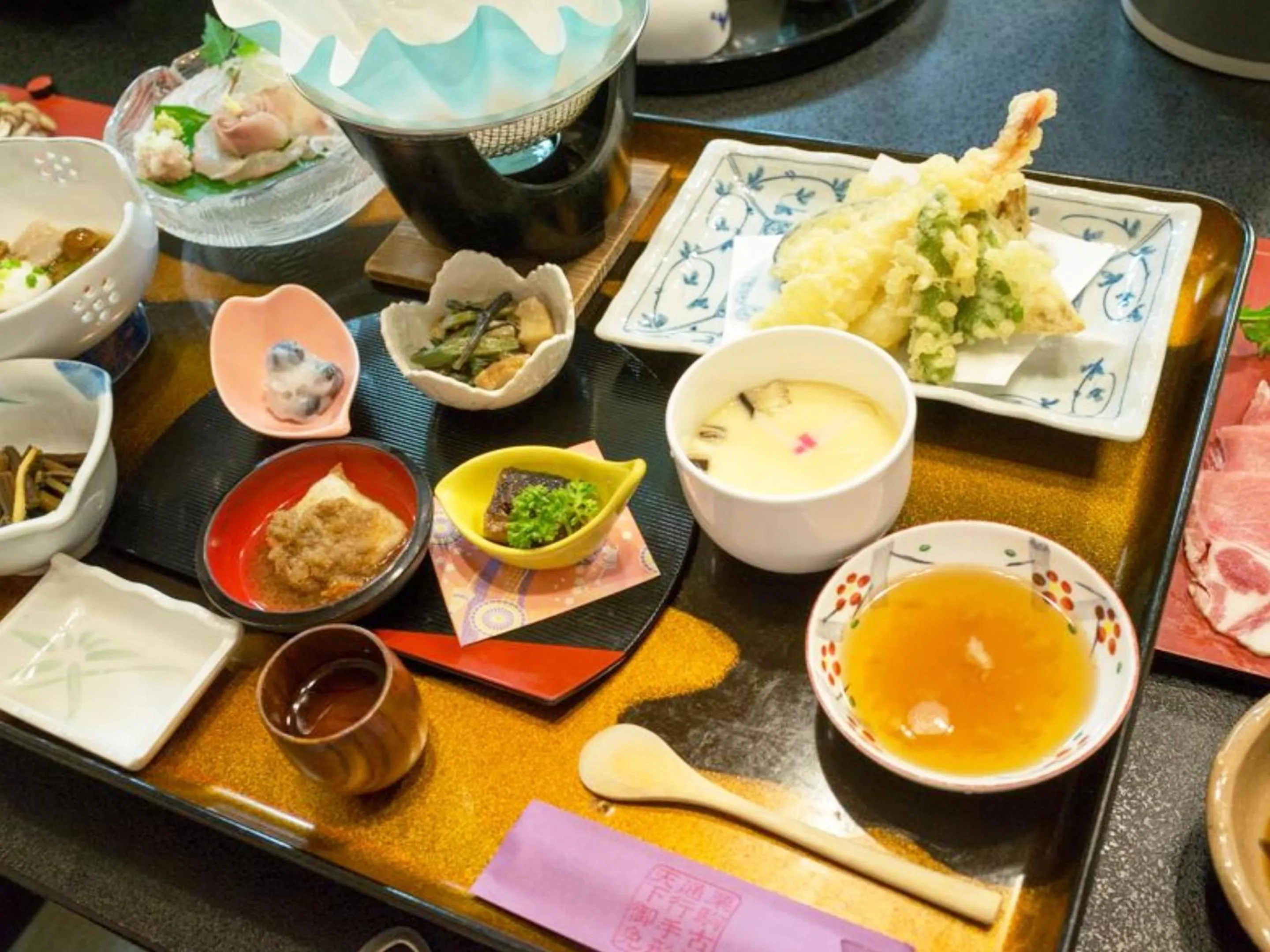 Food in Shinyu Onsen Kurikomaso