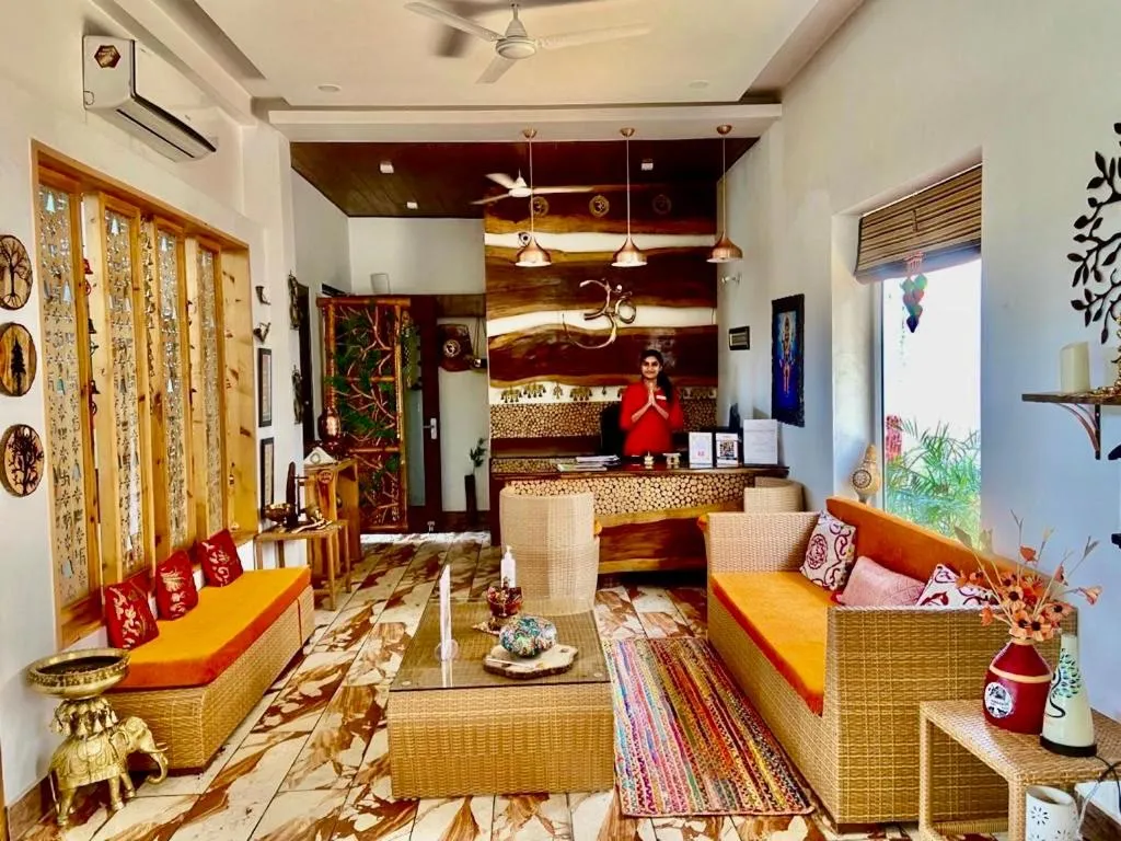 Lobby or reception in Veda5 Ayurveda & Yoga Retreat