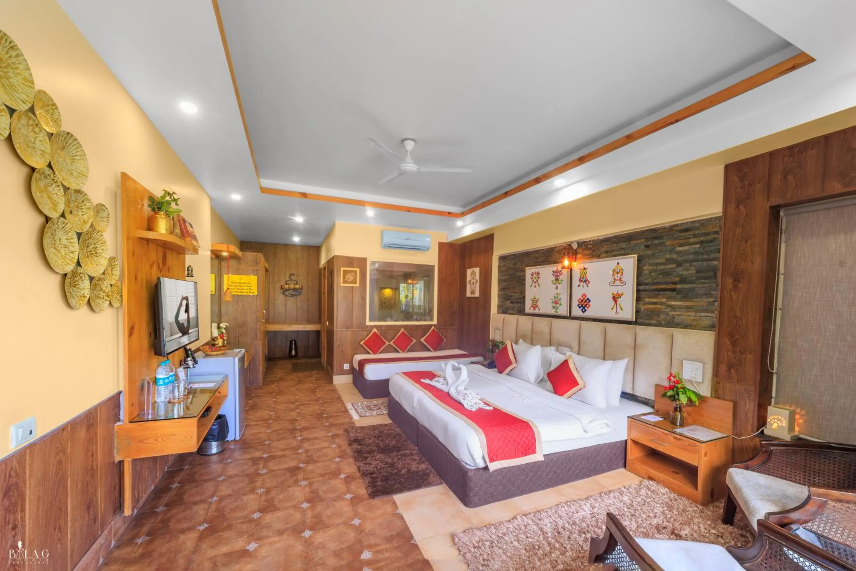 Bed in Veda5 Ayurveda & Yoga Retreat