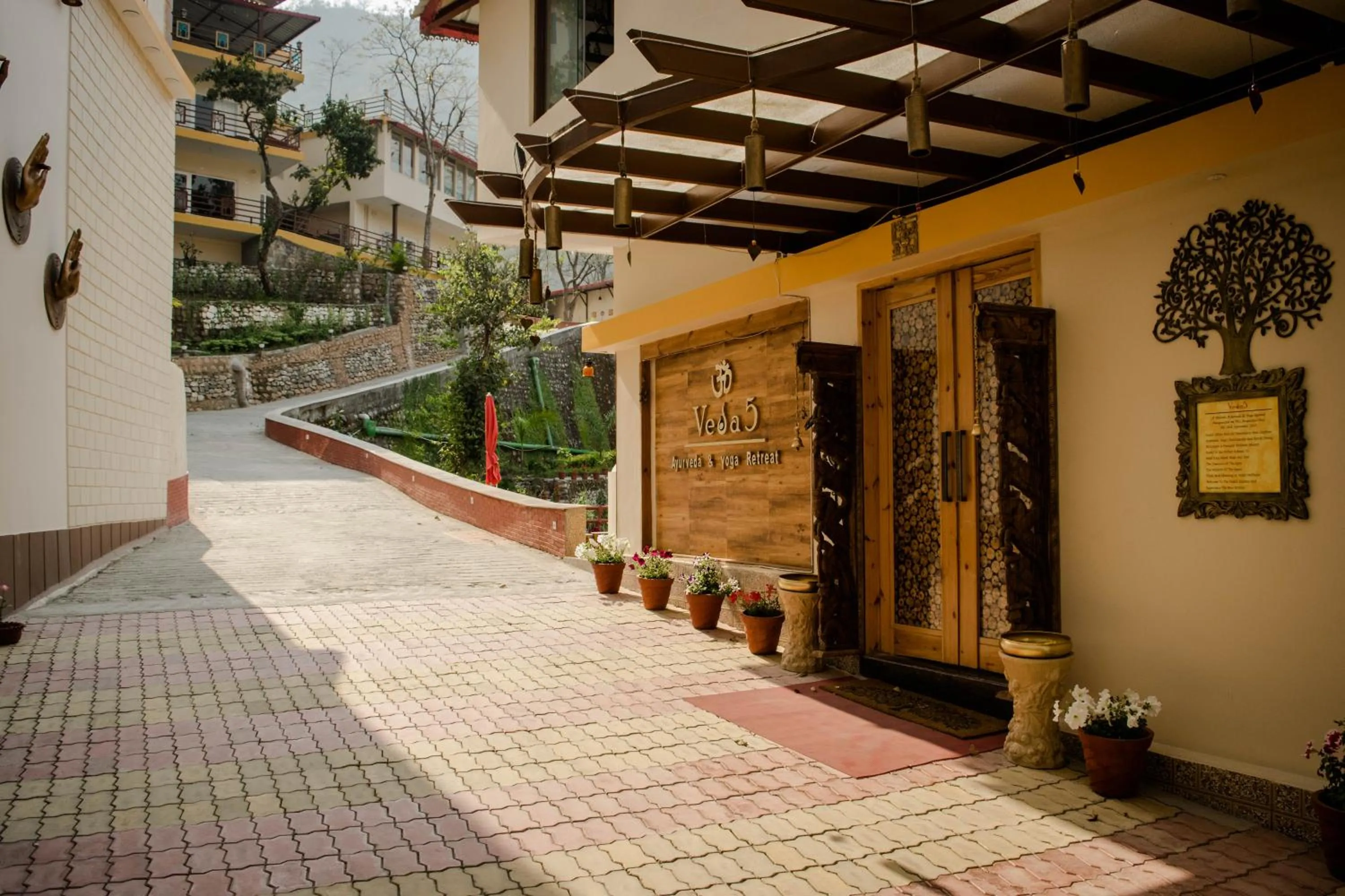 Facade/entrance in Veda5 Ayurveda & Yoga Retreat