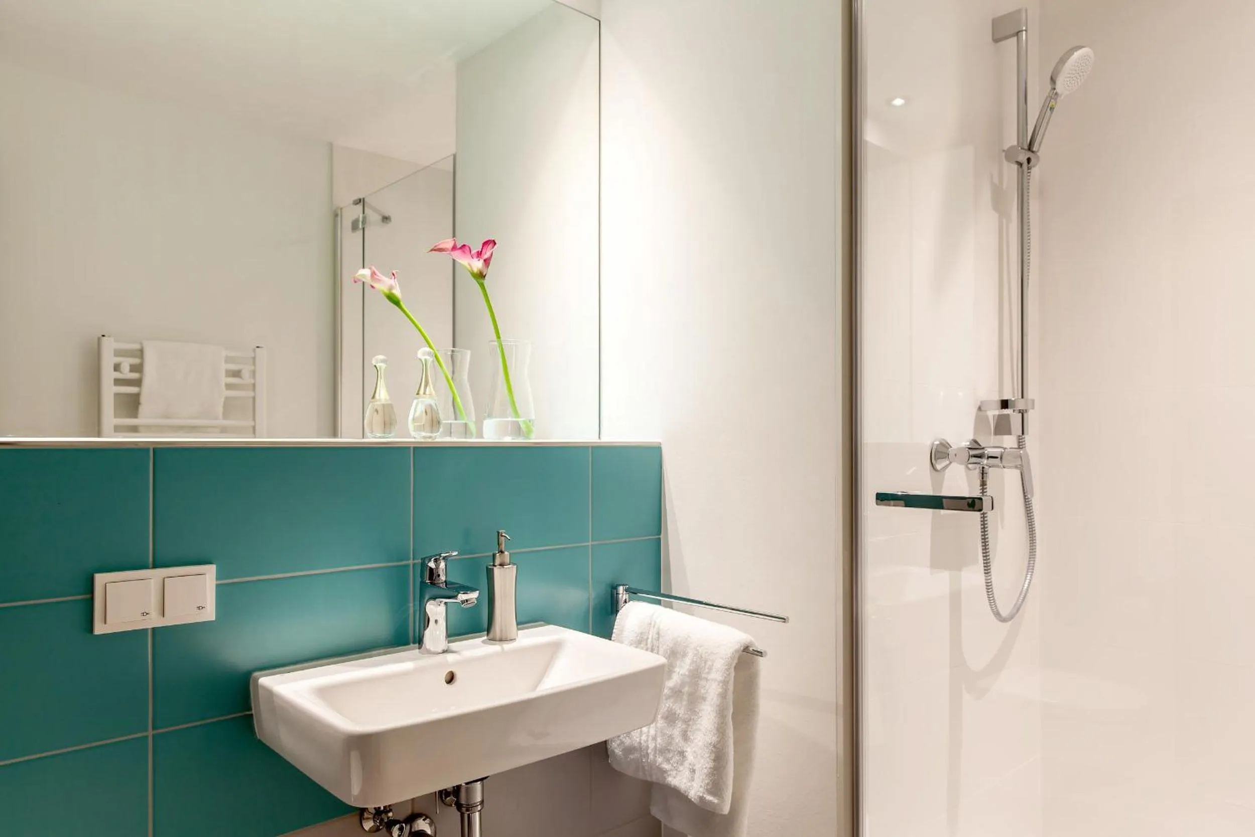 Shower in smartments Wien Hauptbahnhof - Serviced Apartments
