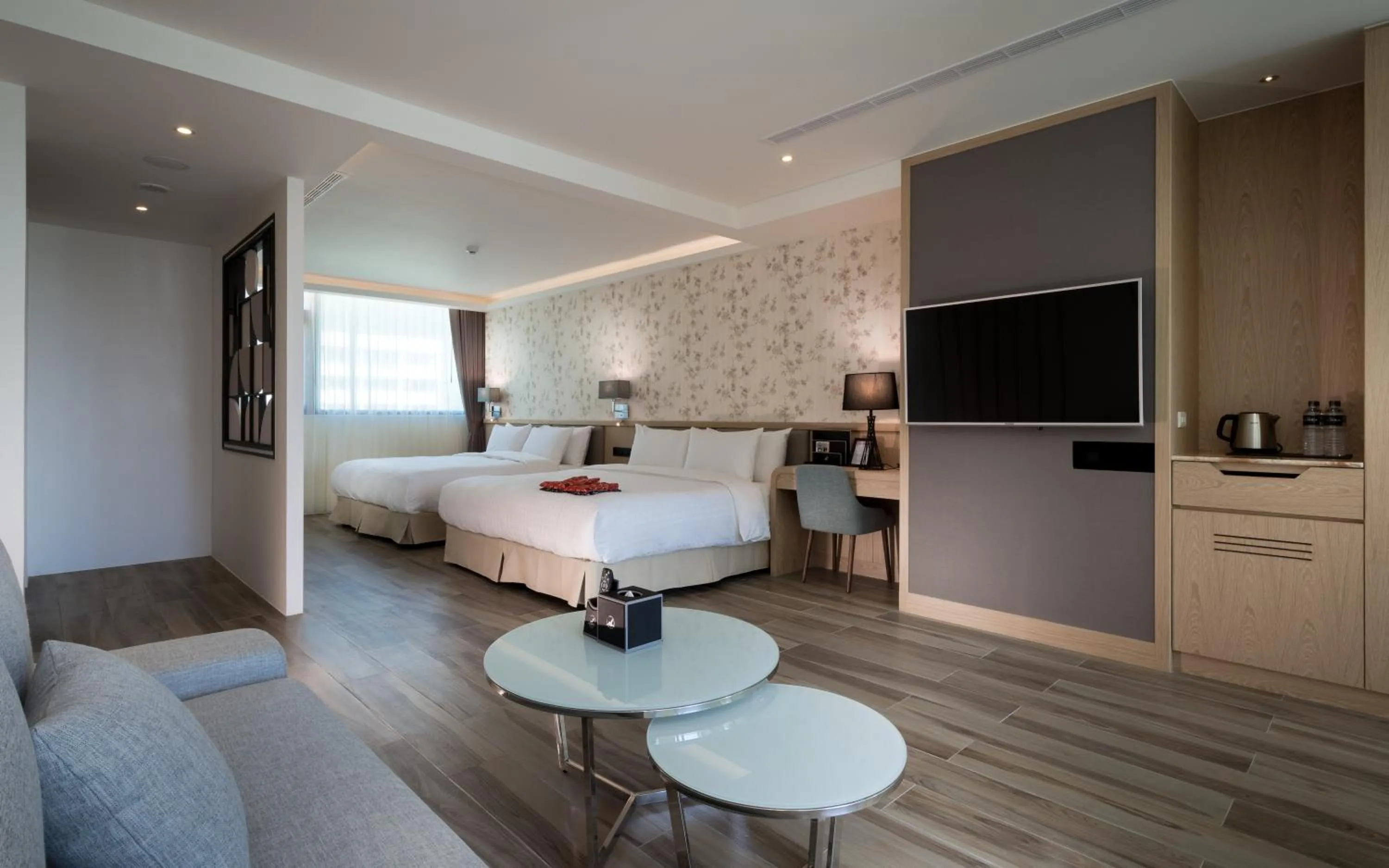 Bed in Hsing Fu Hot Spring Hotel