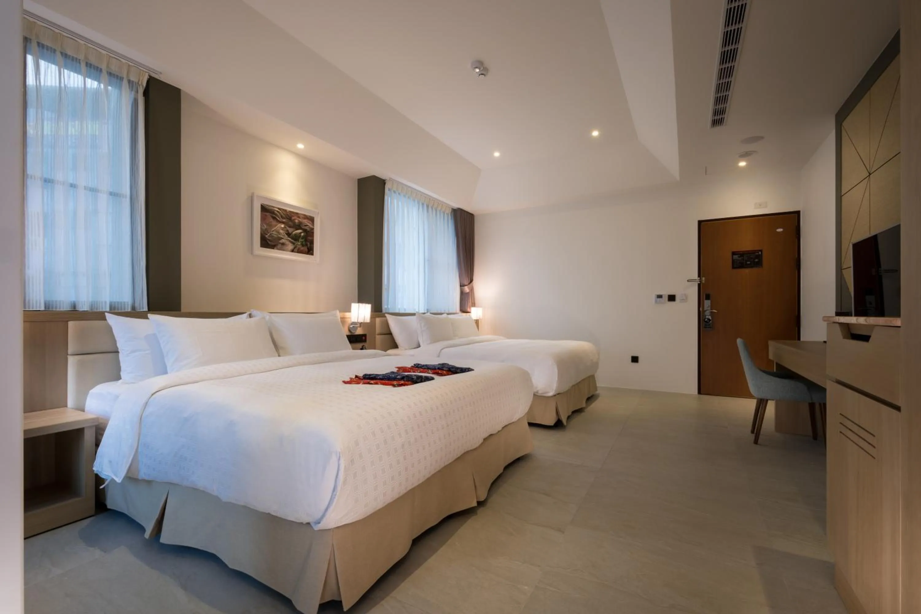 Bed in Hsing Fu Hot Spring Hotel