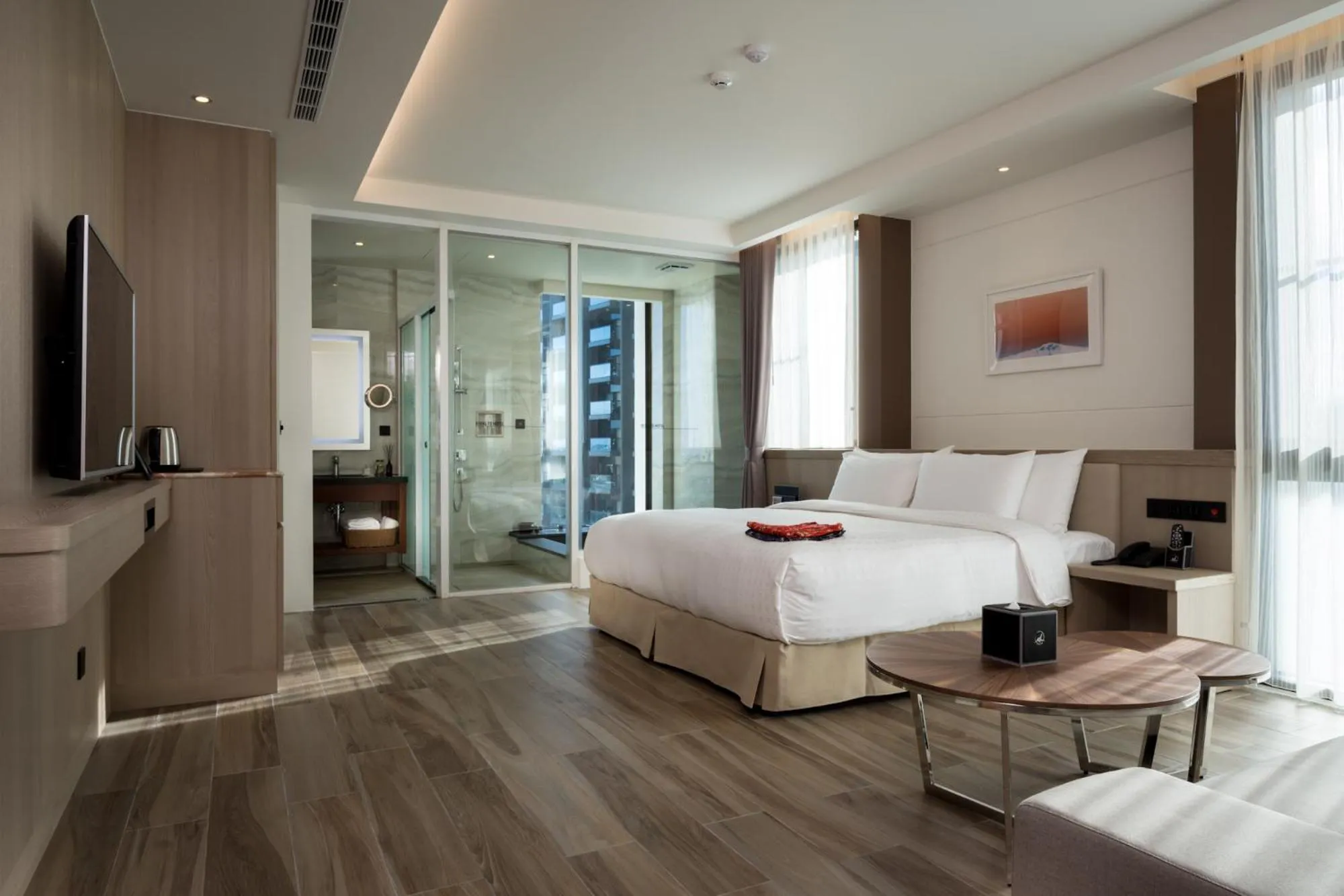 Photo of the whole room, Bed in Hsing Fu Hot Spring Hotel