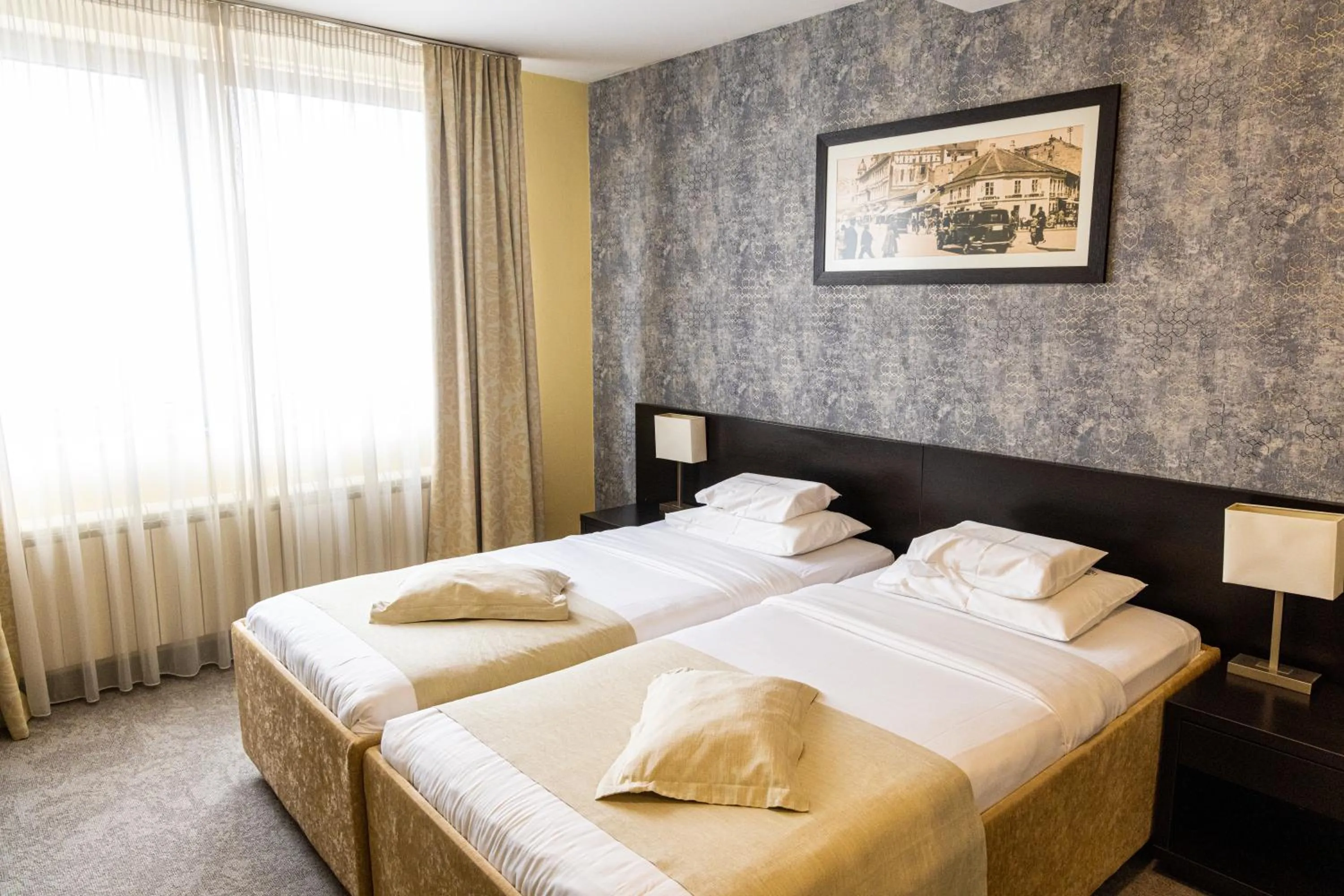 Bed in Garni Hotel Nevski