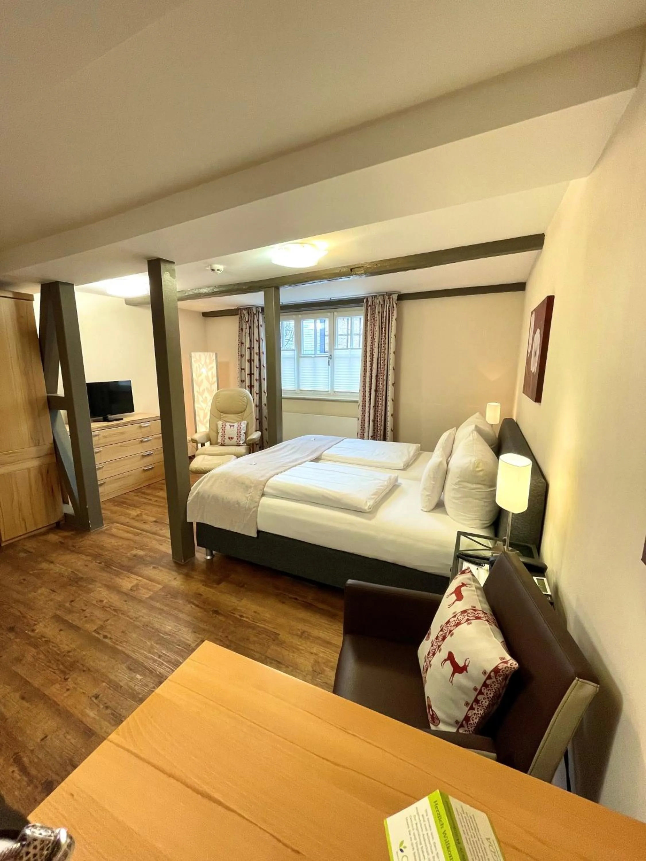 Photo of the whole room, Bed in GDA Hotel Schwiecheldthaus