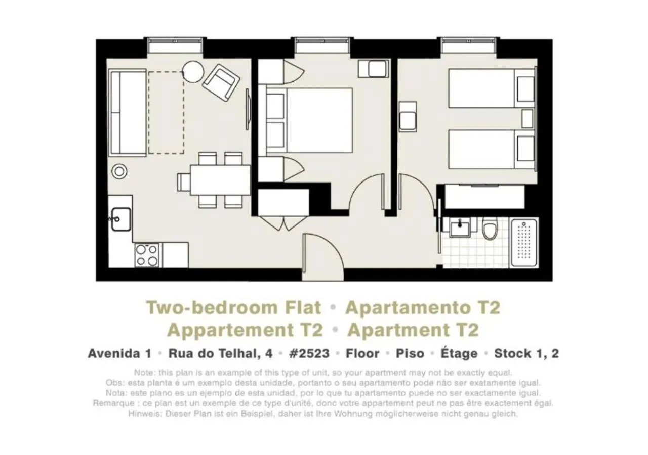 Floor plan in Lisbon Serviced Apartments - Avenida