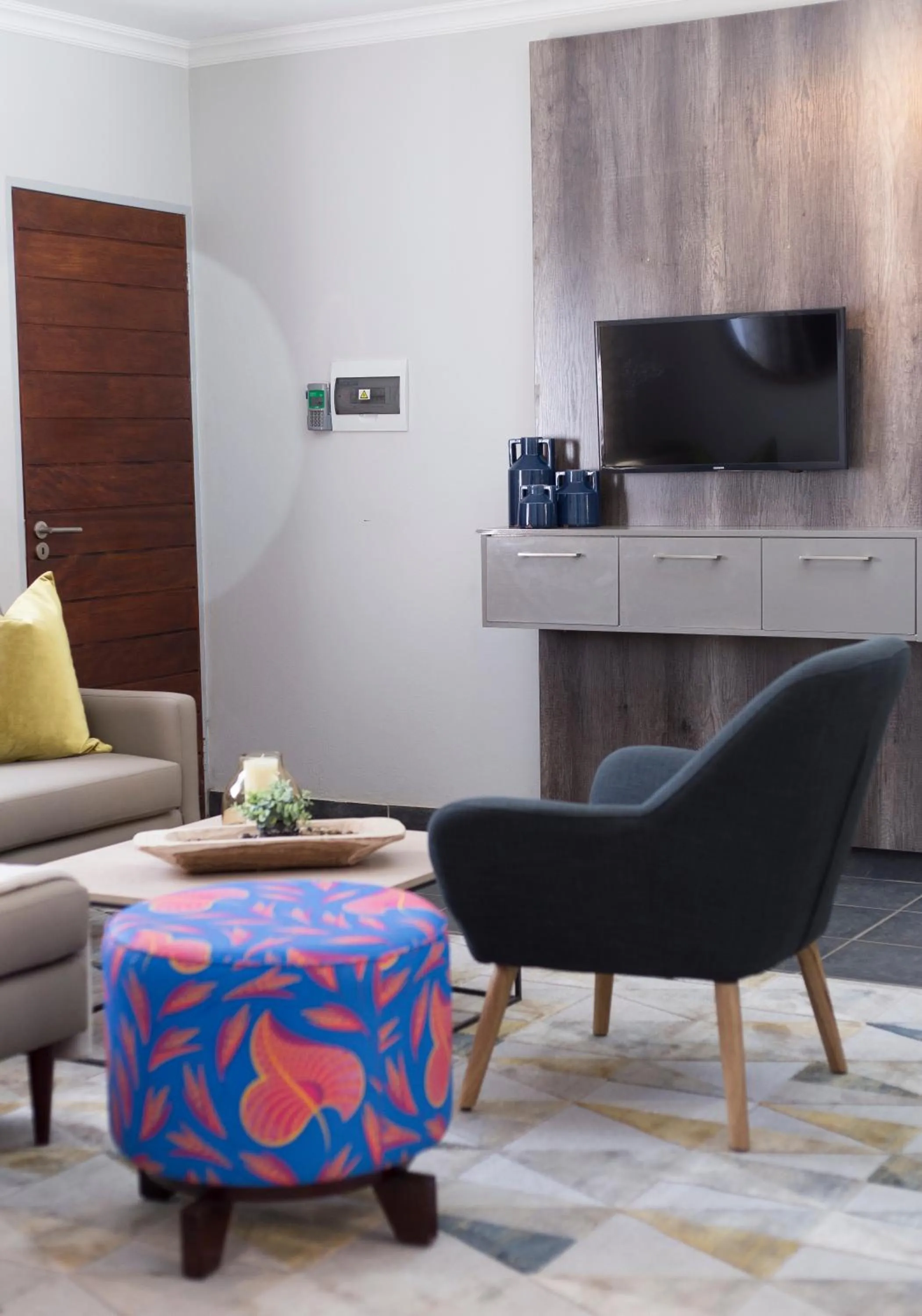 Seating area in 3 Lux Suites