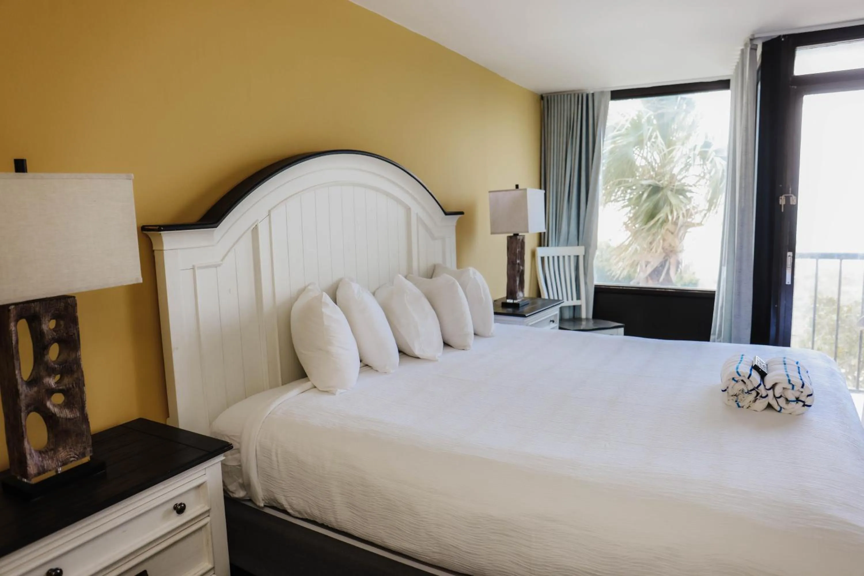 Bed in Ocean Club Resort Myrtle Beach a Ramada by Wyndham