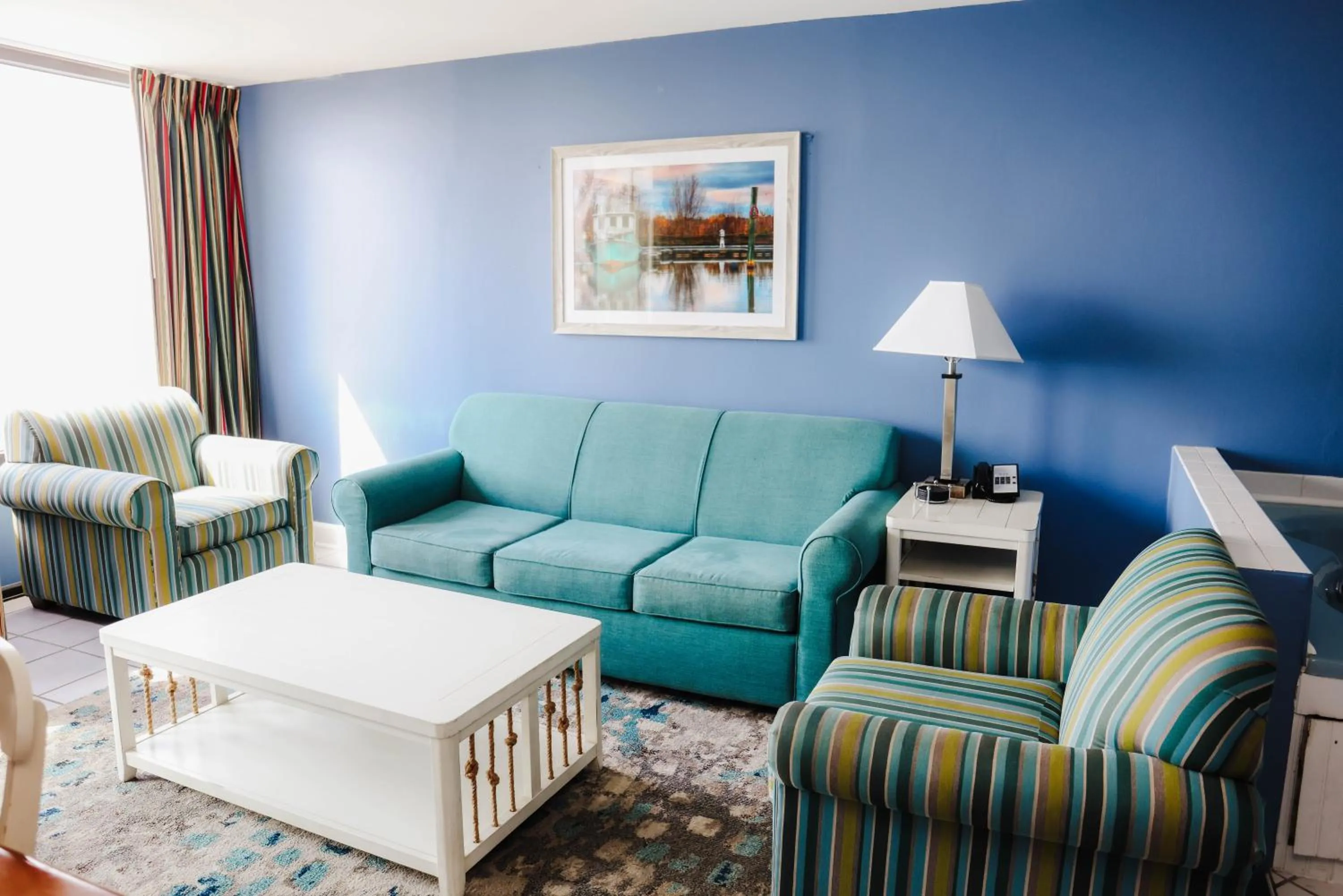 Living room in Ocean Club Resort Myrtle Beach a Ramada by Wyndham