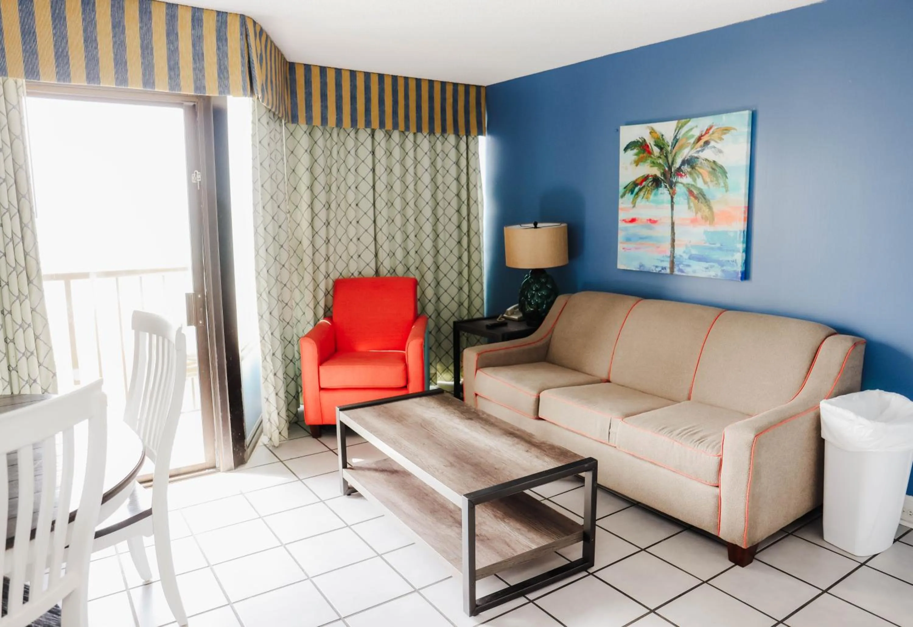 Living room in Ocean Club Resort Myrtle Beach a Ramada by Wyndham