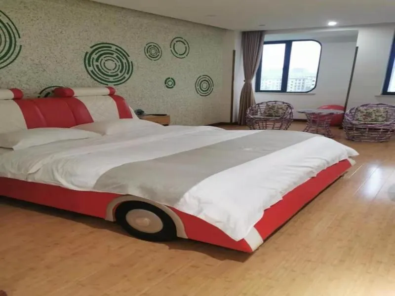 Bed in GreenTree Inn Zhejiang Ningbo District Huashan Road And Huanghe Road Express Hotel