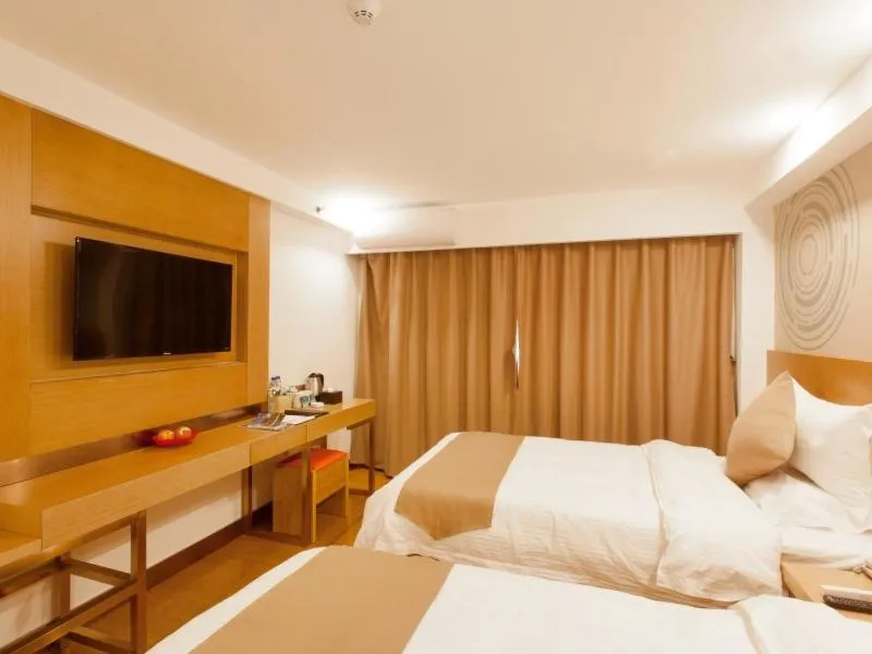 Bed in GreenTree Inn Shanxi Jinzhong South of Pingyao Ancient City Express Hotel