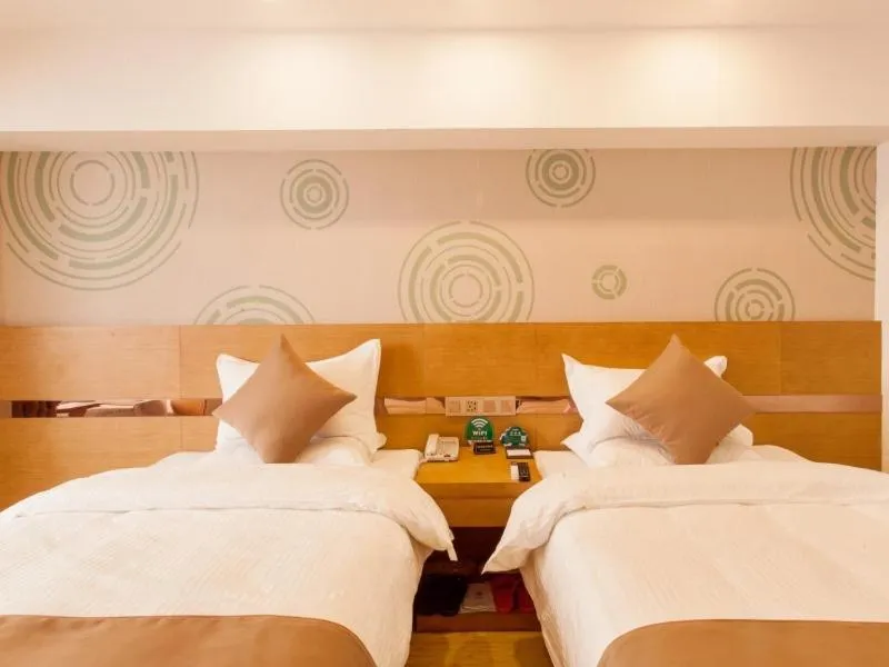 Bed in GreenTree Inn Shanxi Jinzhong South of Pingyao Ancient City Express Hotel